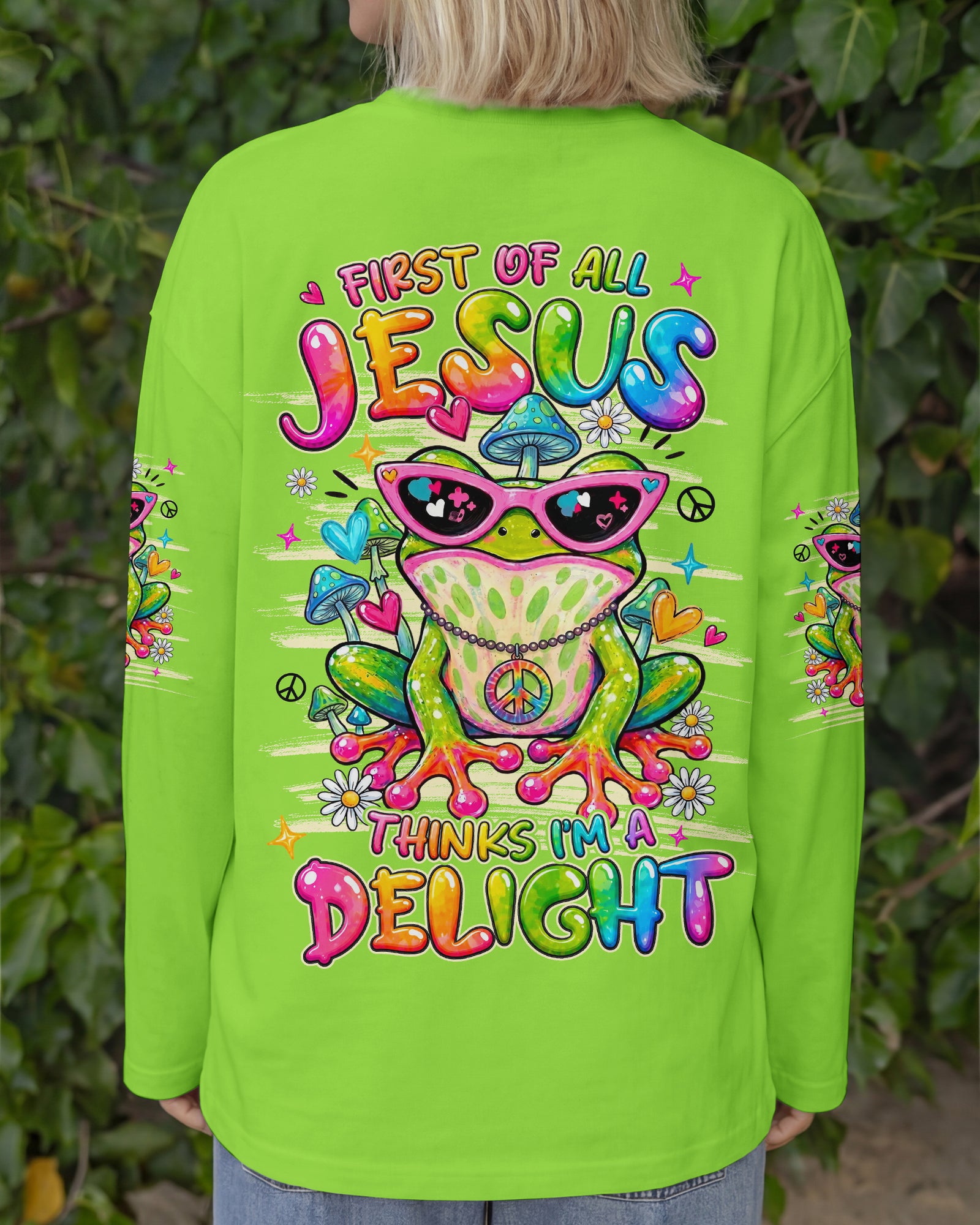 JESUS THINKS I'M A DELIGHT FROG ALL OVER PRINT - TYLN1407261