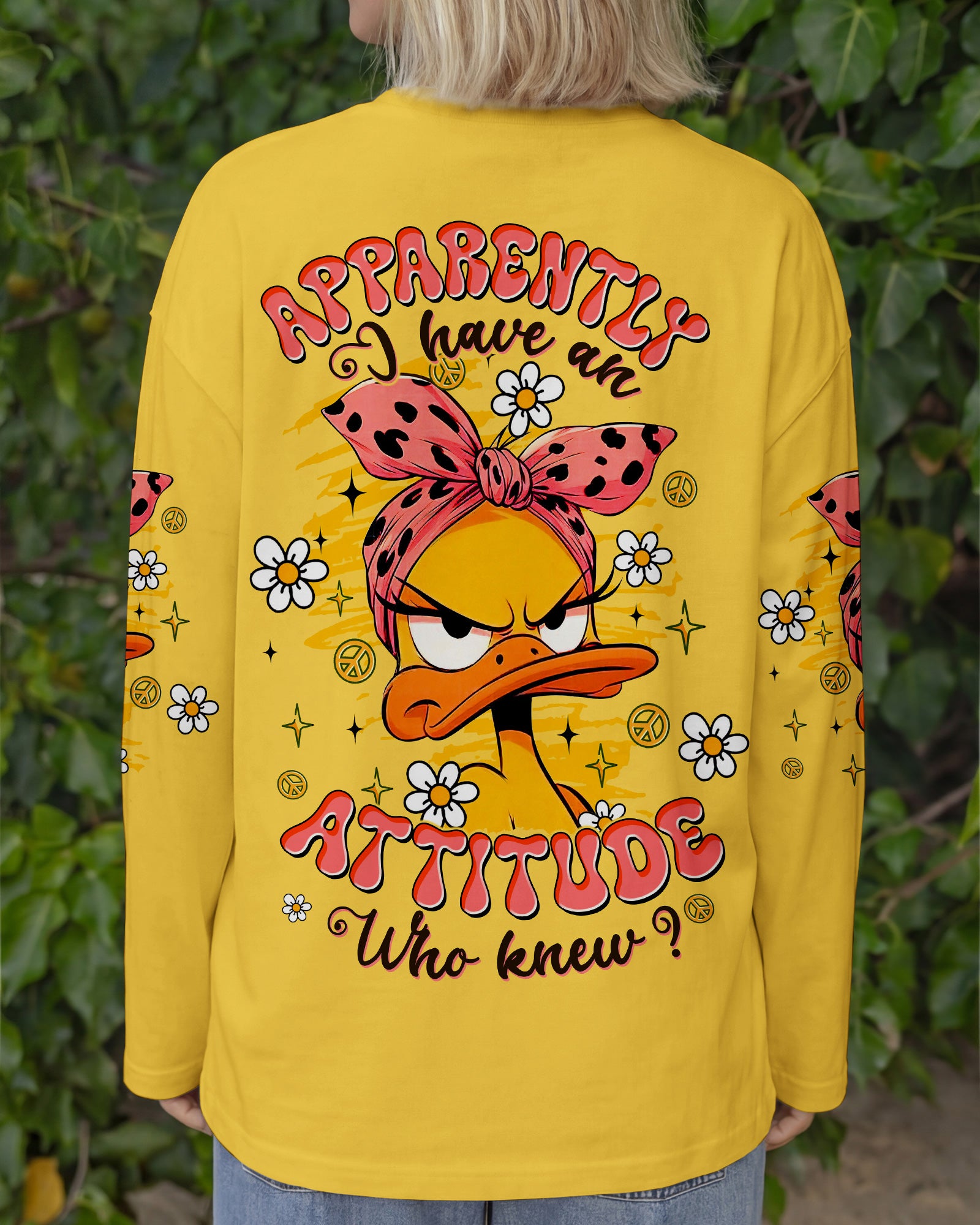 APPARENTLY I HAVE AN ATTITUDE WHO KNEW DUCK ALL OVER PRINT - TLTW0403261