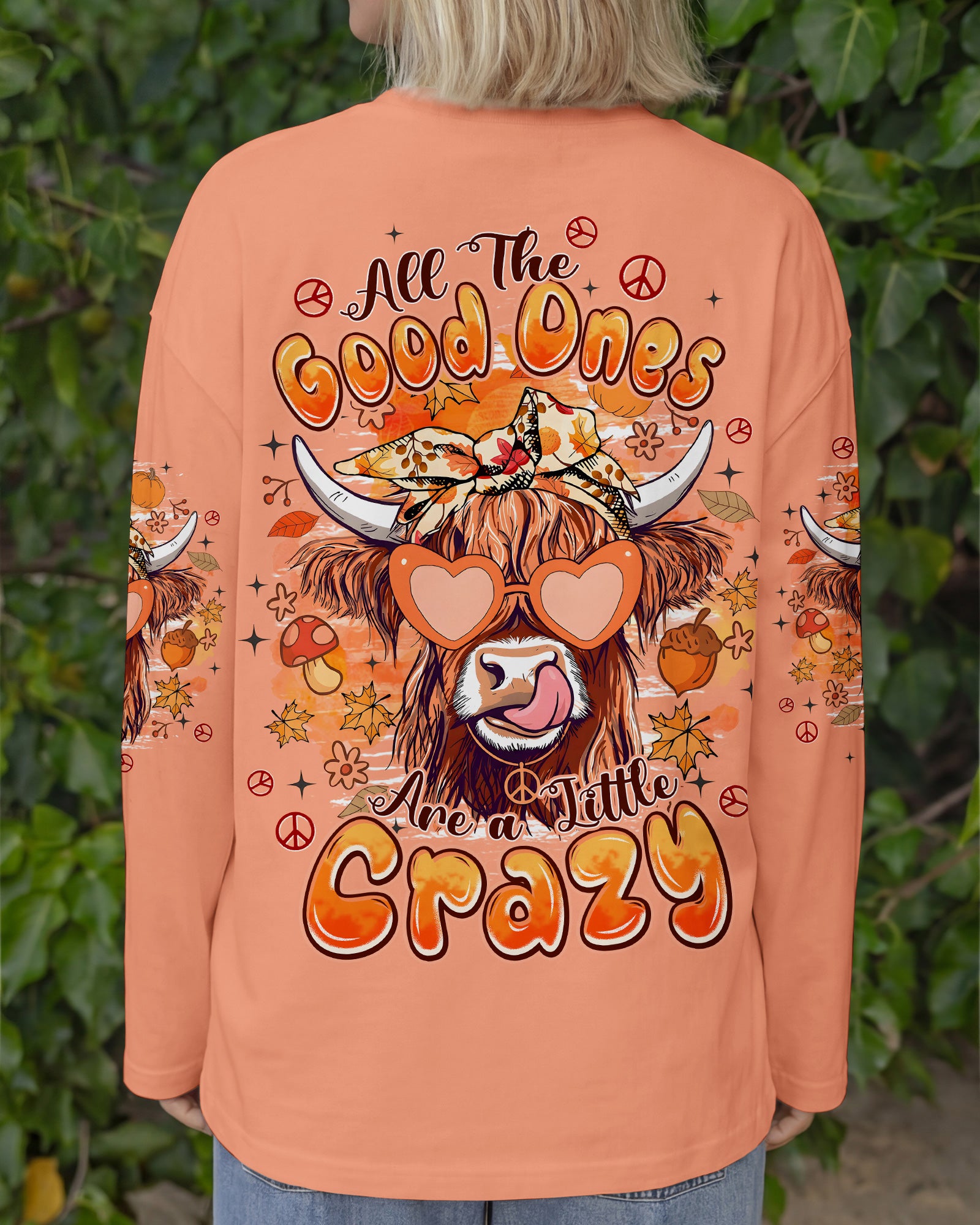 ALL THE GOOD ONES ARE A LITTLE CRAZY HIGHLAND COW ALL OVER PRINT - TYPQ0608261