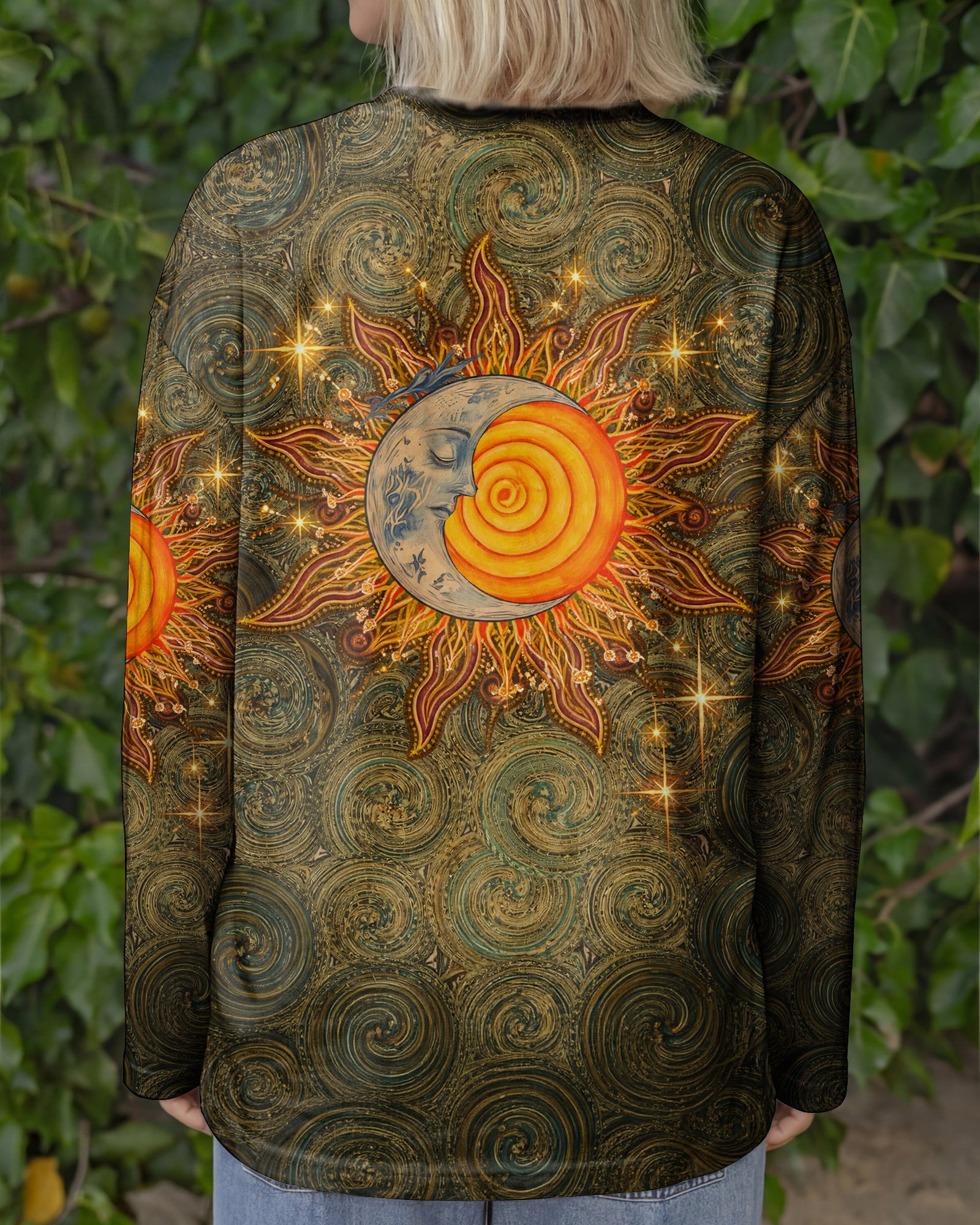 BOHO HIPPIE SUN AND MOON ALL OVER PRINT  - TLNO2003261