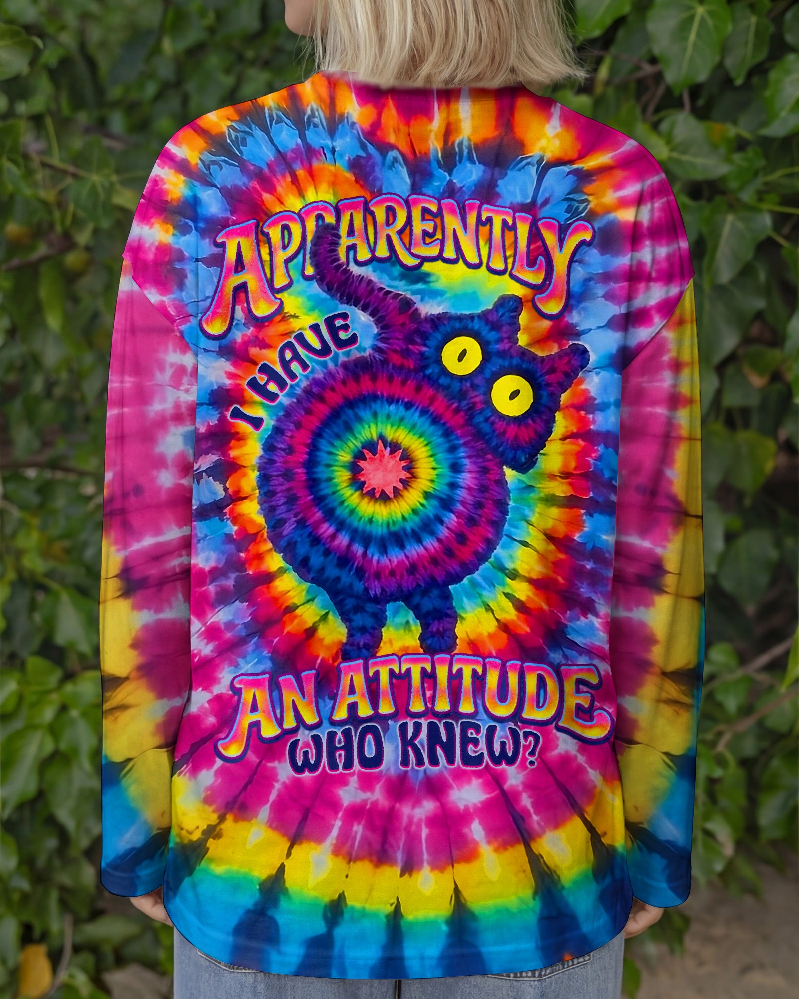 APPARENTLY I HAVE AN ATTITUDE WHO KNEW CAT ALL OVER PRINT - TLNO0403262