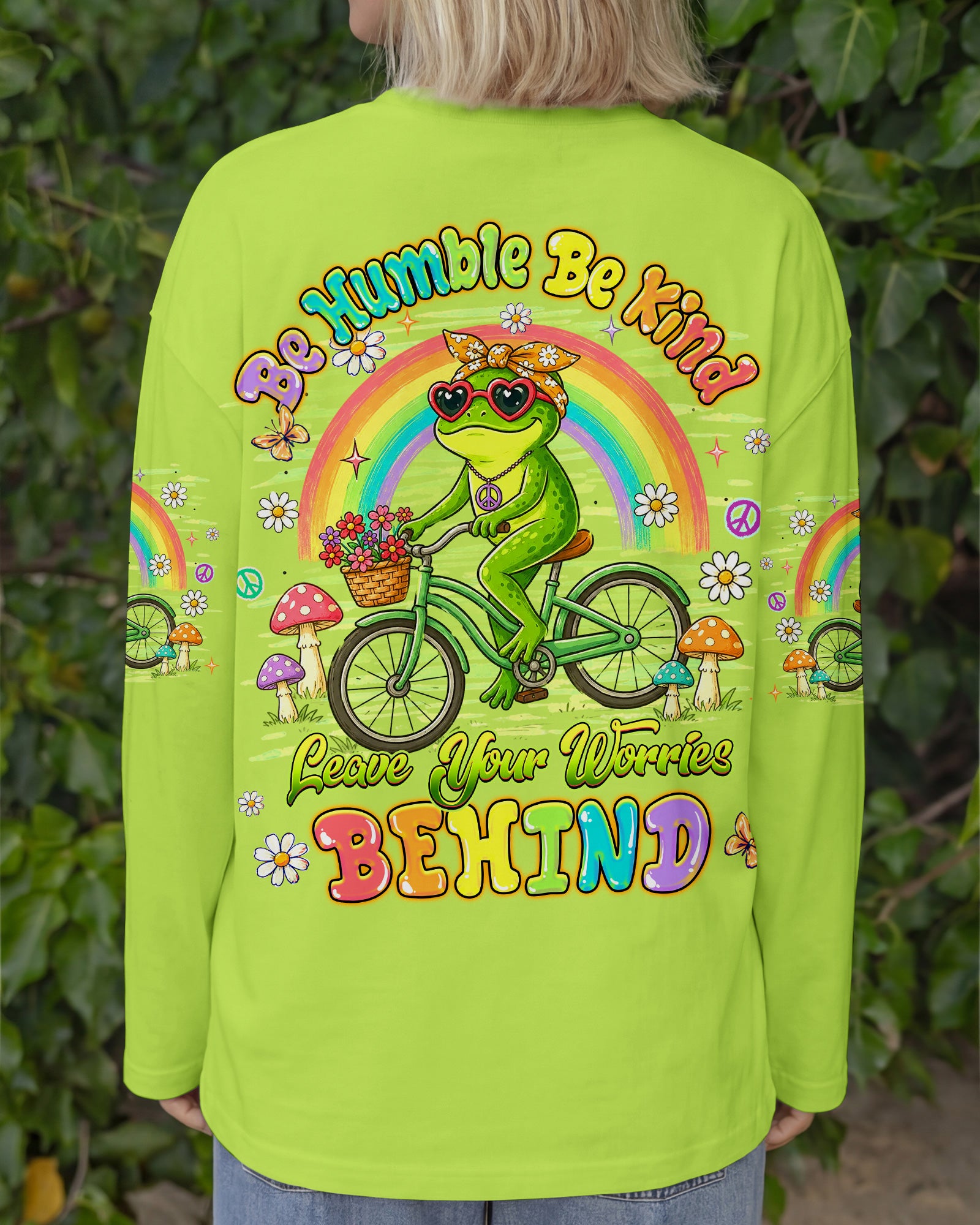 BE HUMBLE BE KIND FROG ALL OVER PRINT  - TLHG0707261