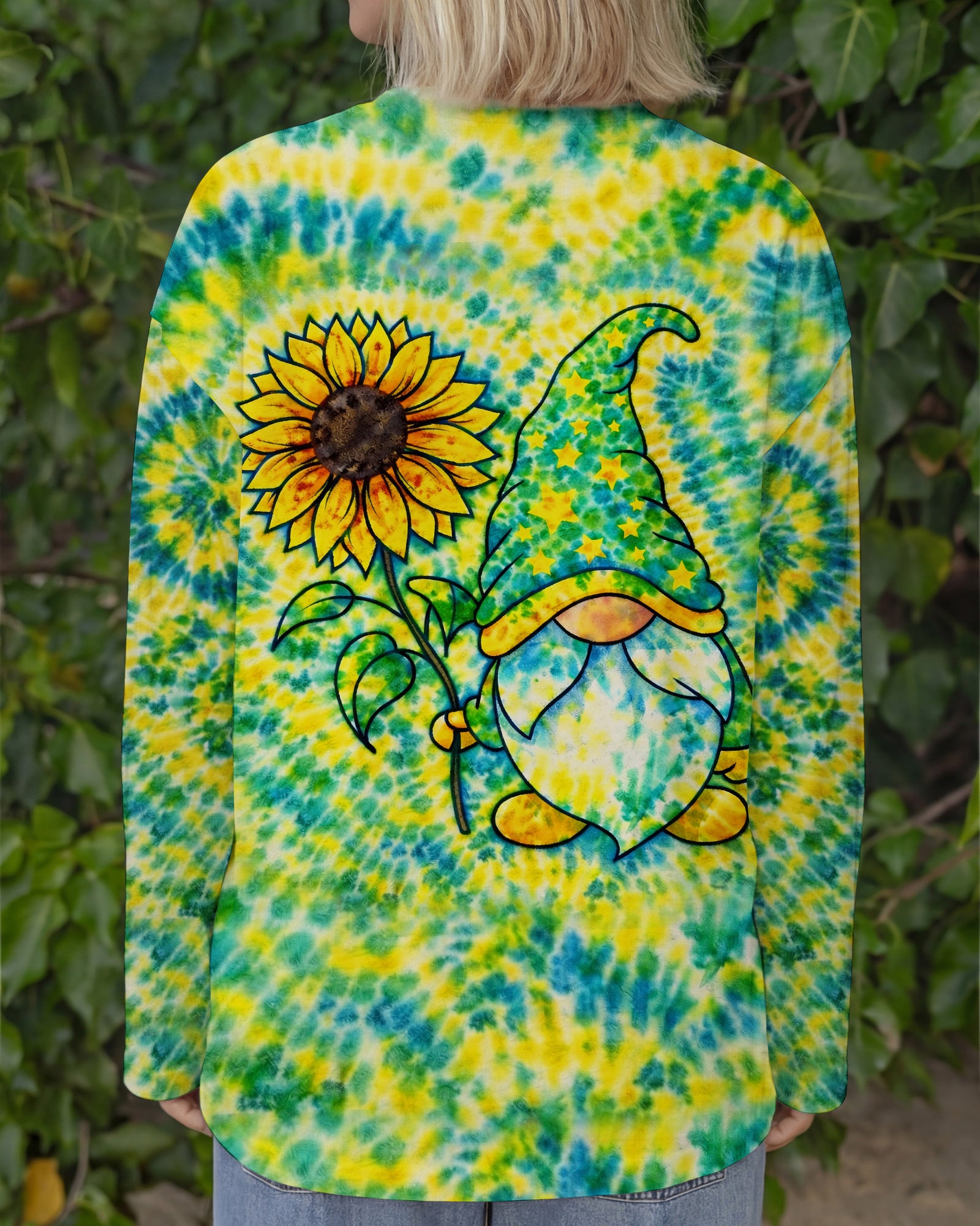 SUNFLOWER GNOME SWIRL ALL OVER PRINT - TLHN2403363