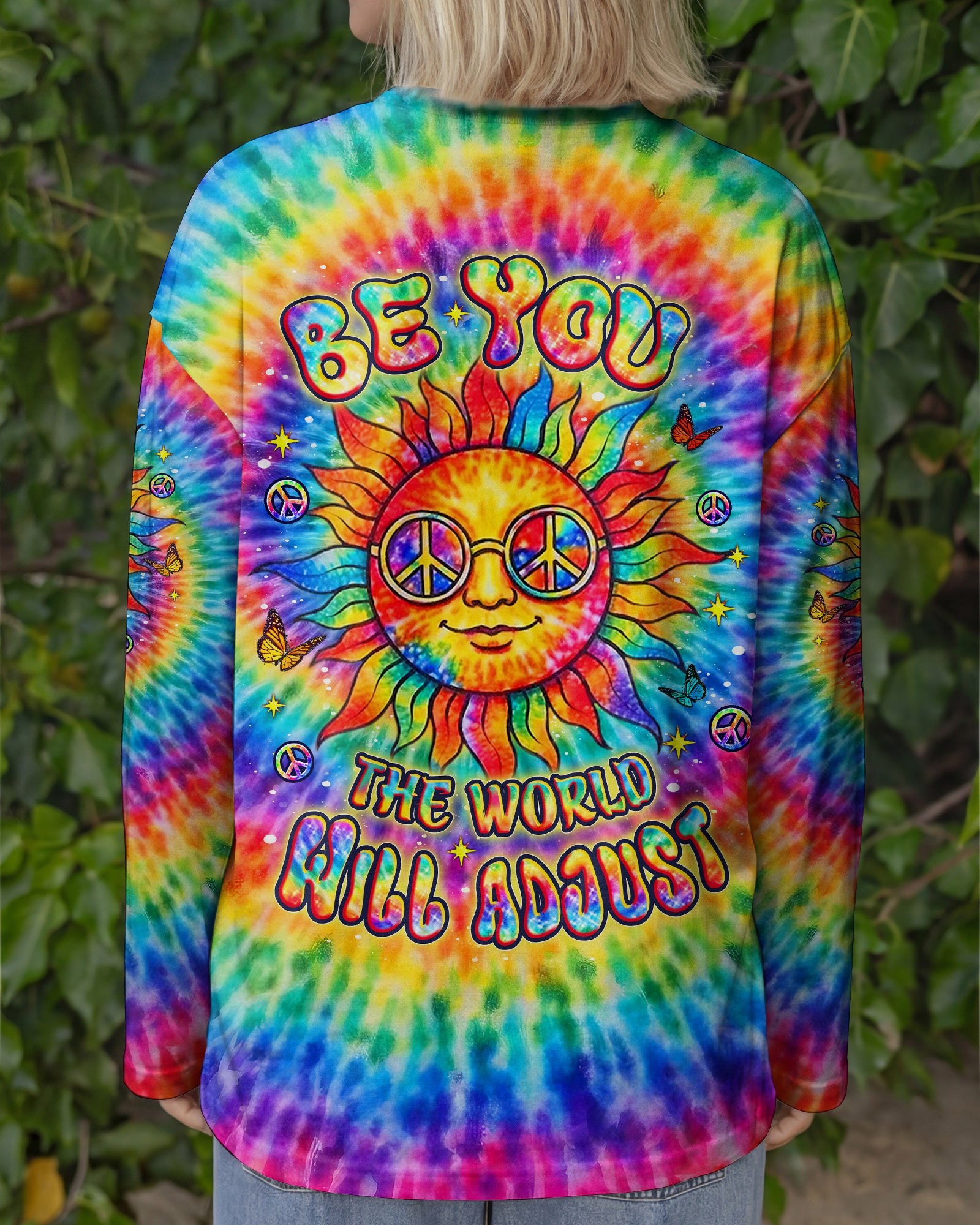 BE YOU THE WORLD WILL ADJUST HIPPIE SUN ALL OVER PRINT - YHLT2502261