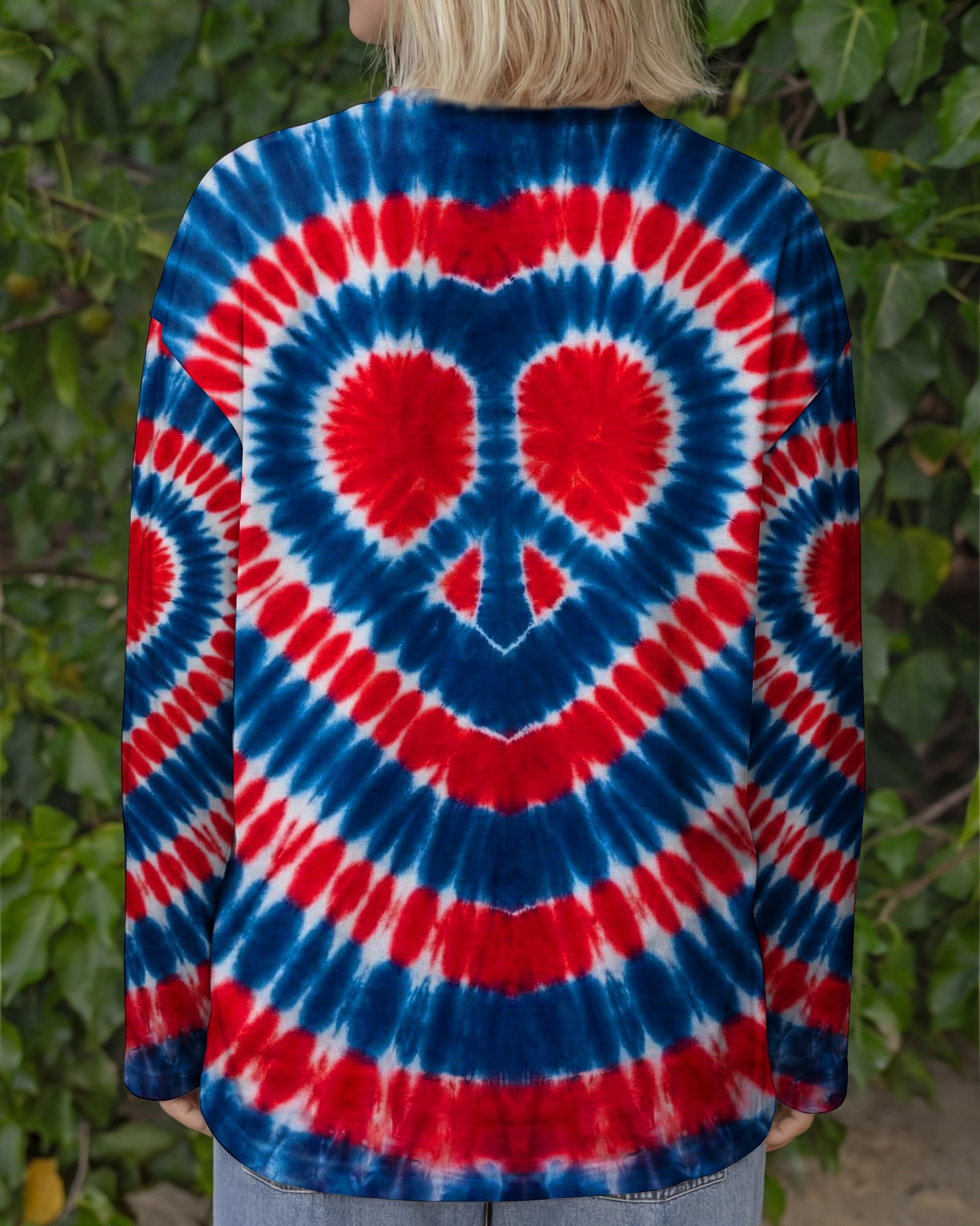 RED WHITE AND BLUE HEART PEACE ALL OVER PRINT - TYPQ1803262