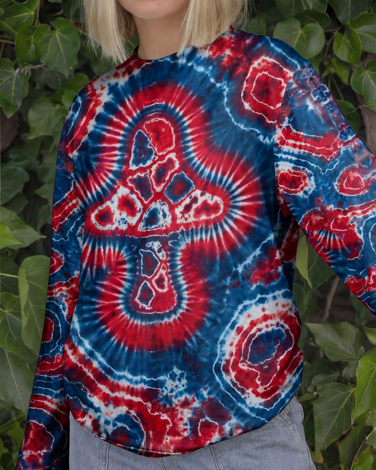 RED WHITE AND BLUE MUSHROOM ALL OVER PRINT - TYPQ0104262
