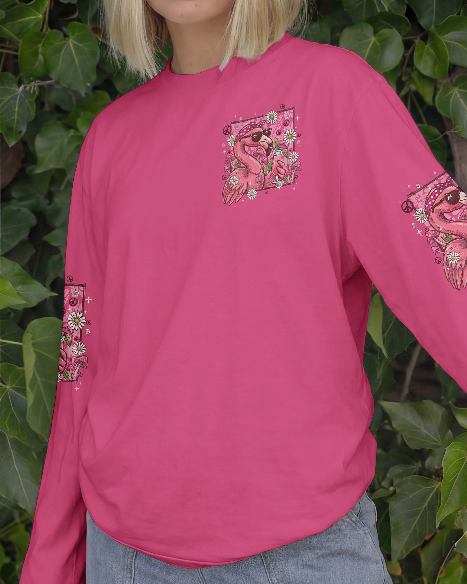 PRETTY IN PINK FLAMINGO ALL OVER PRINT - TYQY2206263
