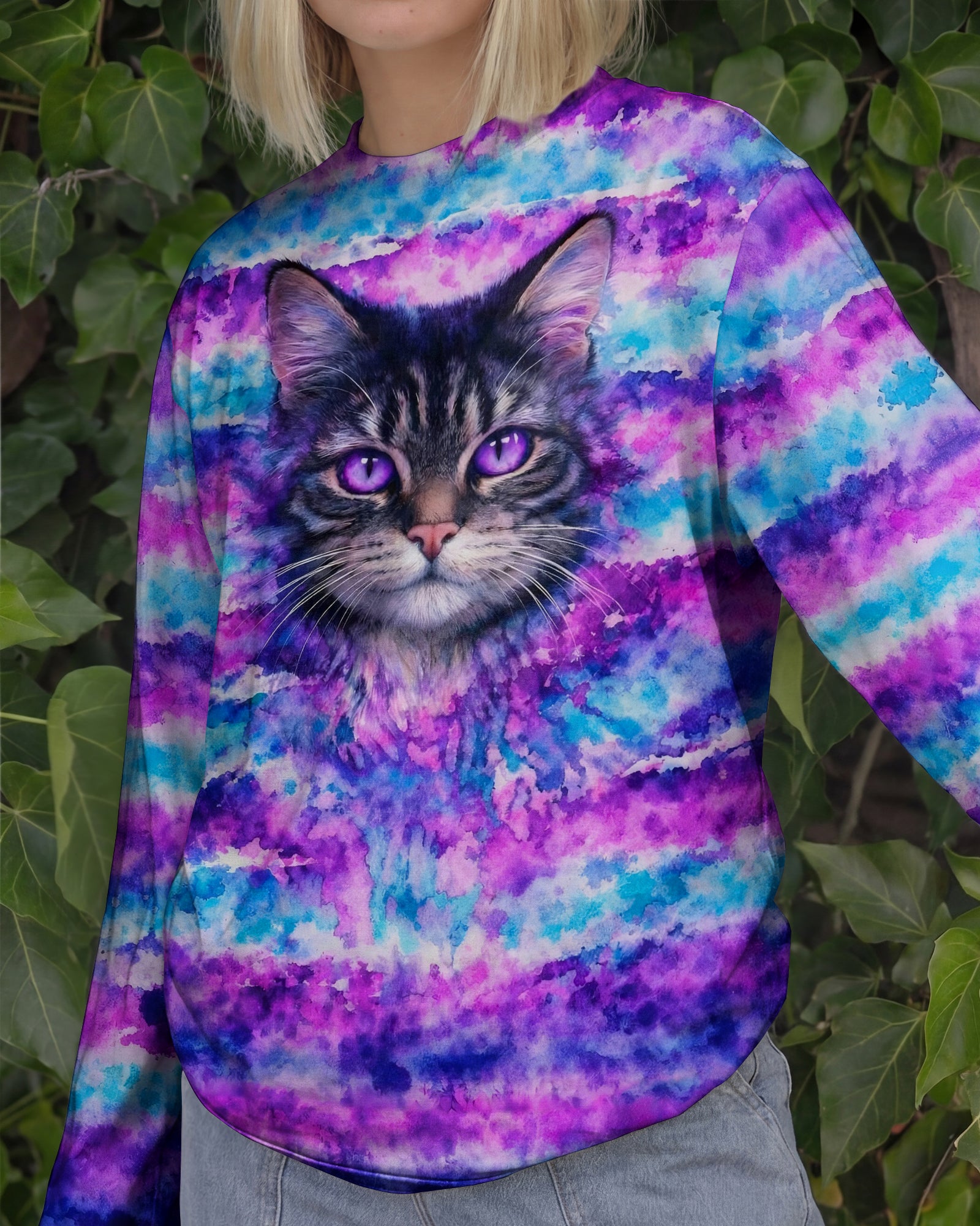MYSTICAL CAT ALL OVER PRINT - TLNO0903262
