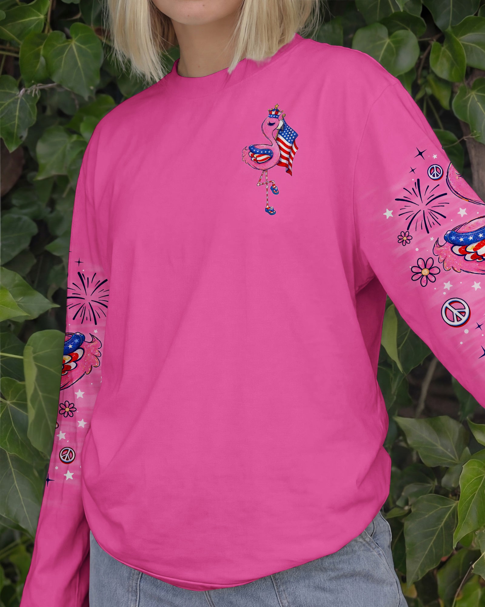 PROUD TO BE AN AMERIMINGO FLAMINGO ALL OVER PRINT  - TLNO2403262