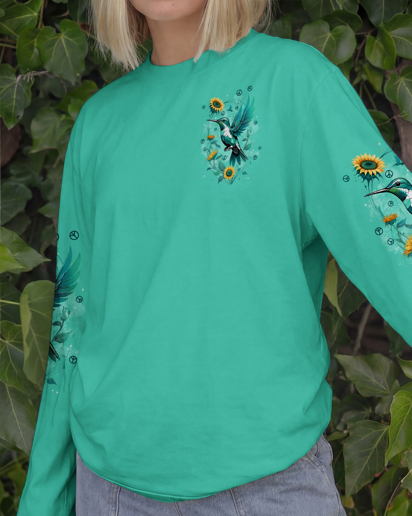 JUST BREATHE HUMMINGBIRD ALL OVER PRINT - TYPQ2702262