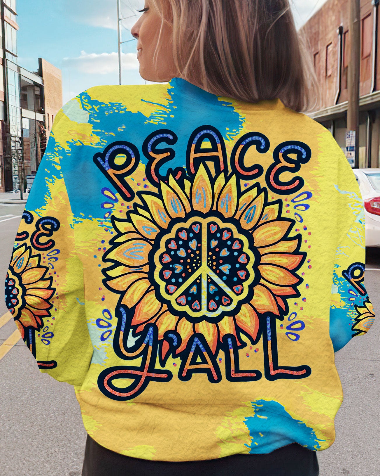 PEACE Y'ALL TIE DYE ALL OVER PRINT - TLTR2605233