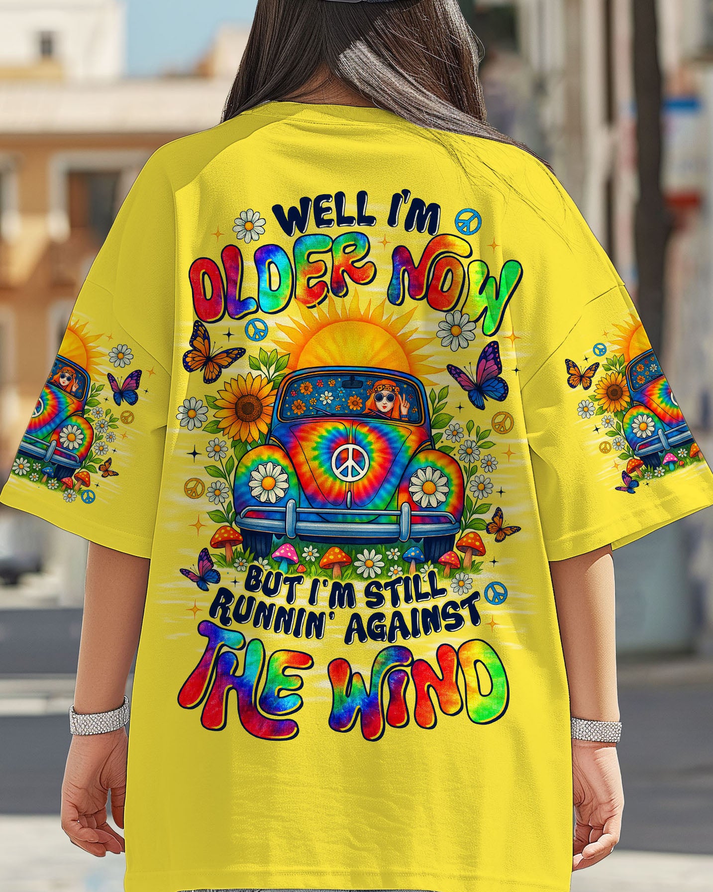 RUNNING AGAINST THE WIND CAR TIE DYE ALL OVER PRINT - TLTR1807253