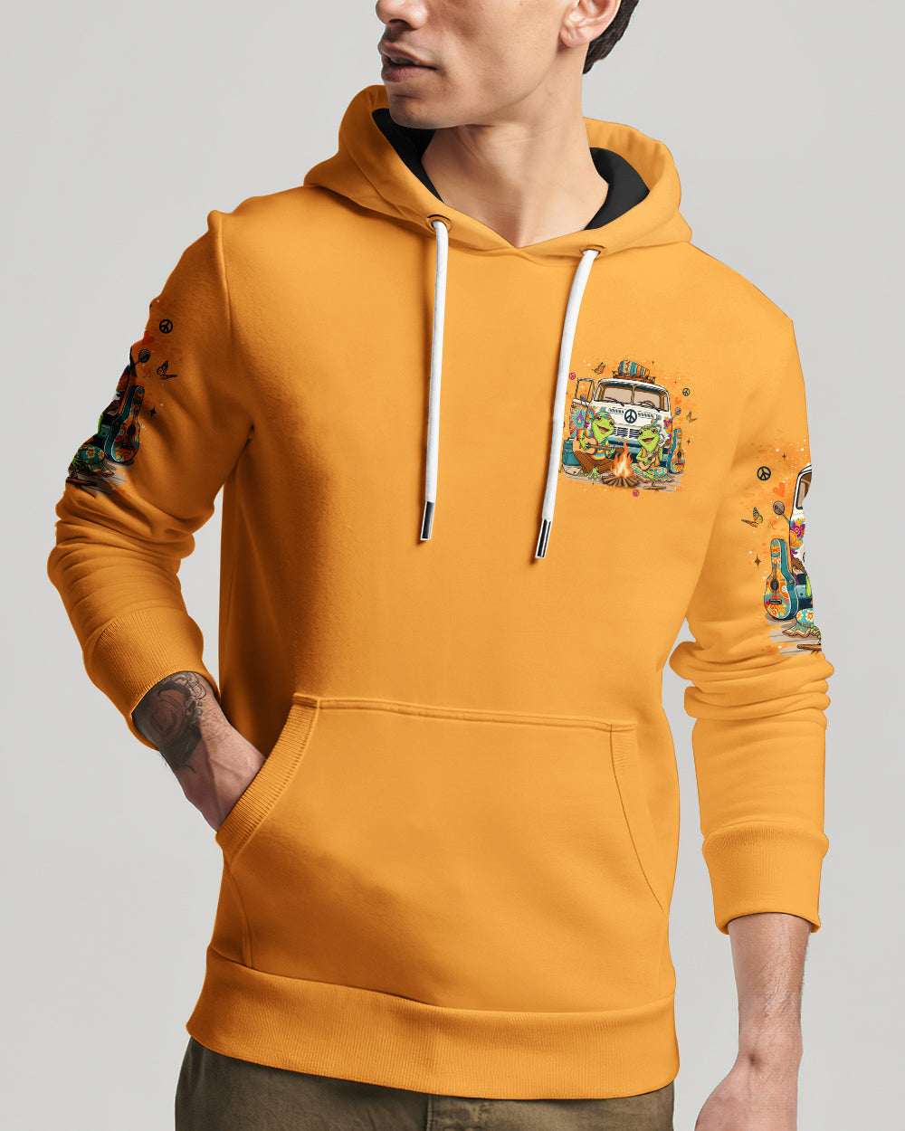 PEACE LOVE AND ADVENTURE COUPLE ALL OVER PRINT - YHLT1501261
