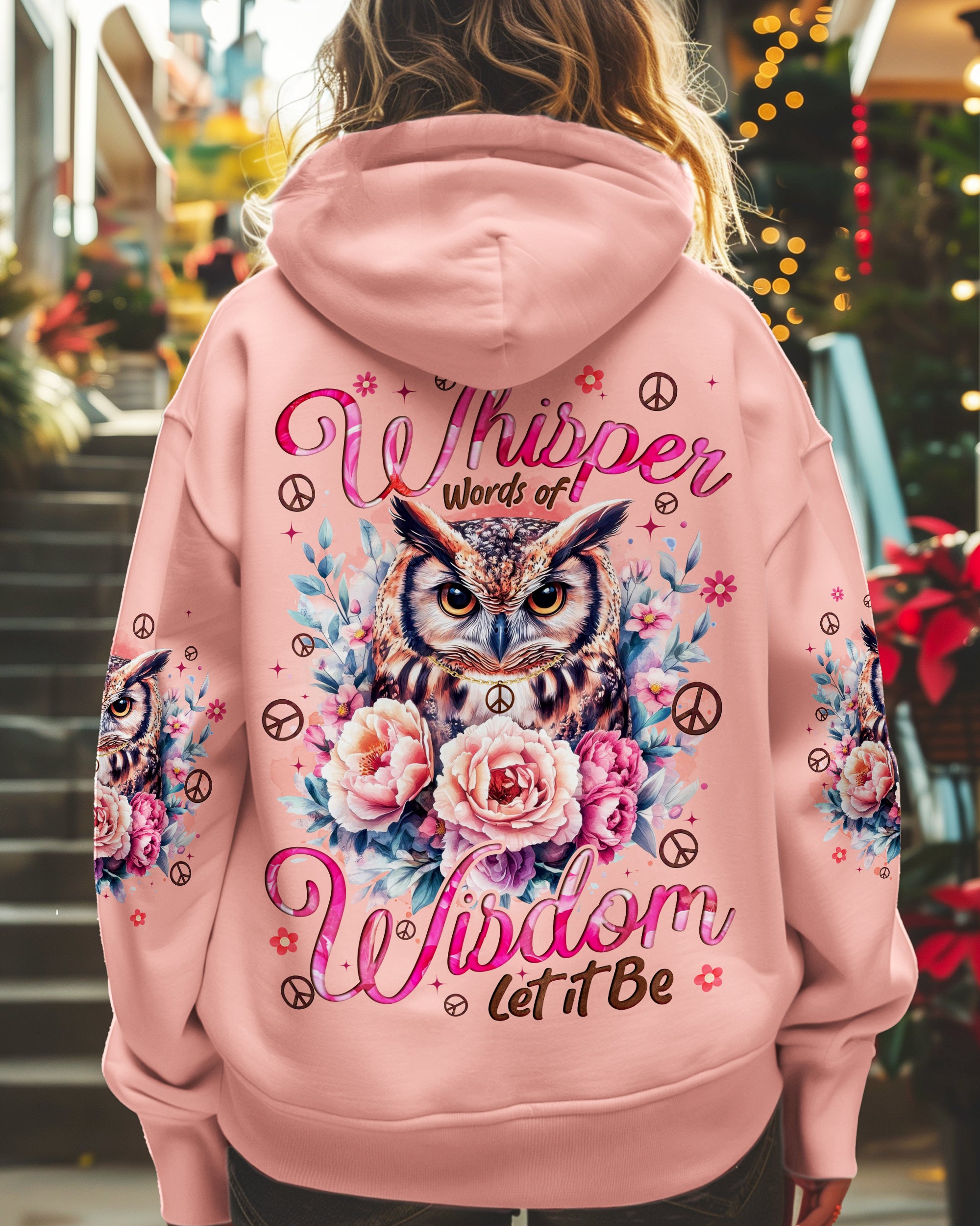 WHISPER WORDS OF WISDOM LET IT BE OWL ALL OVER PRINT - TYQY11124243