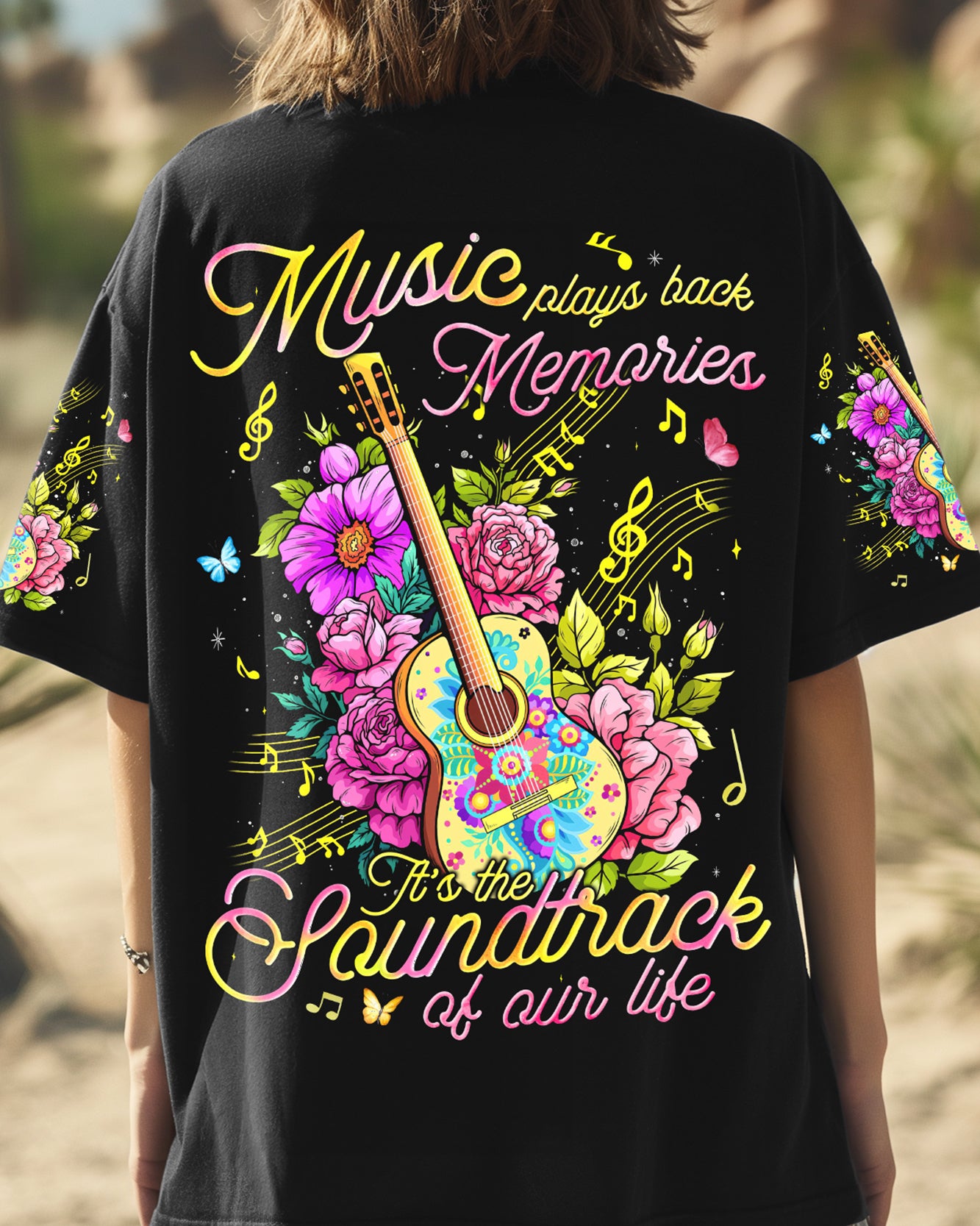 MUSIC PLAYS BACK MEMORIES ALL OVER PRINT - TYQY1208242