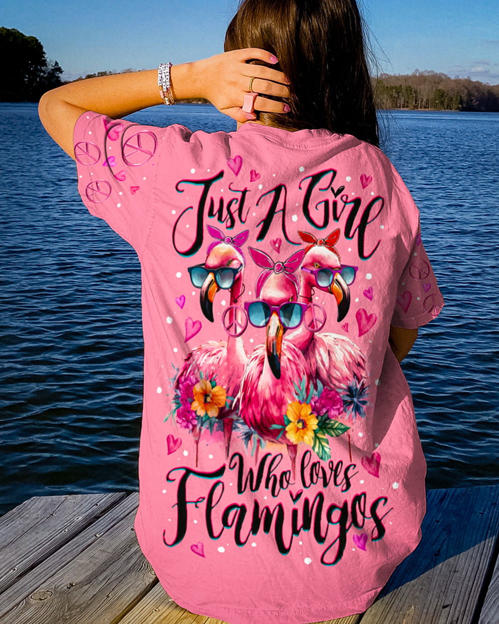 LOVES FLAMINGOS ALL OVER PRINT - TY0506231