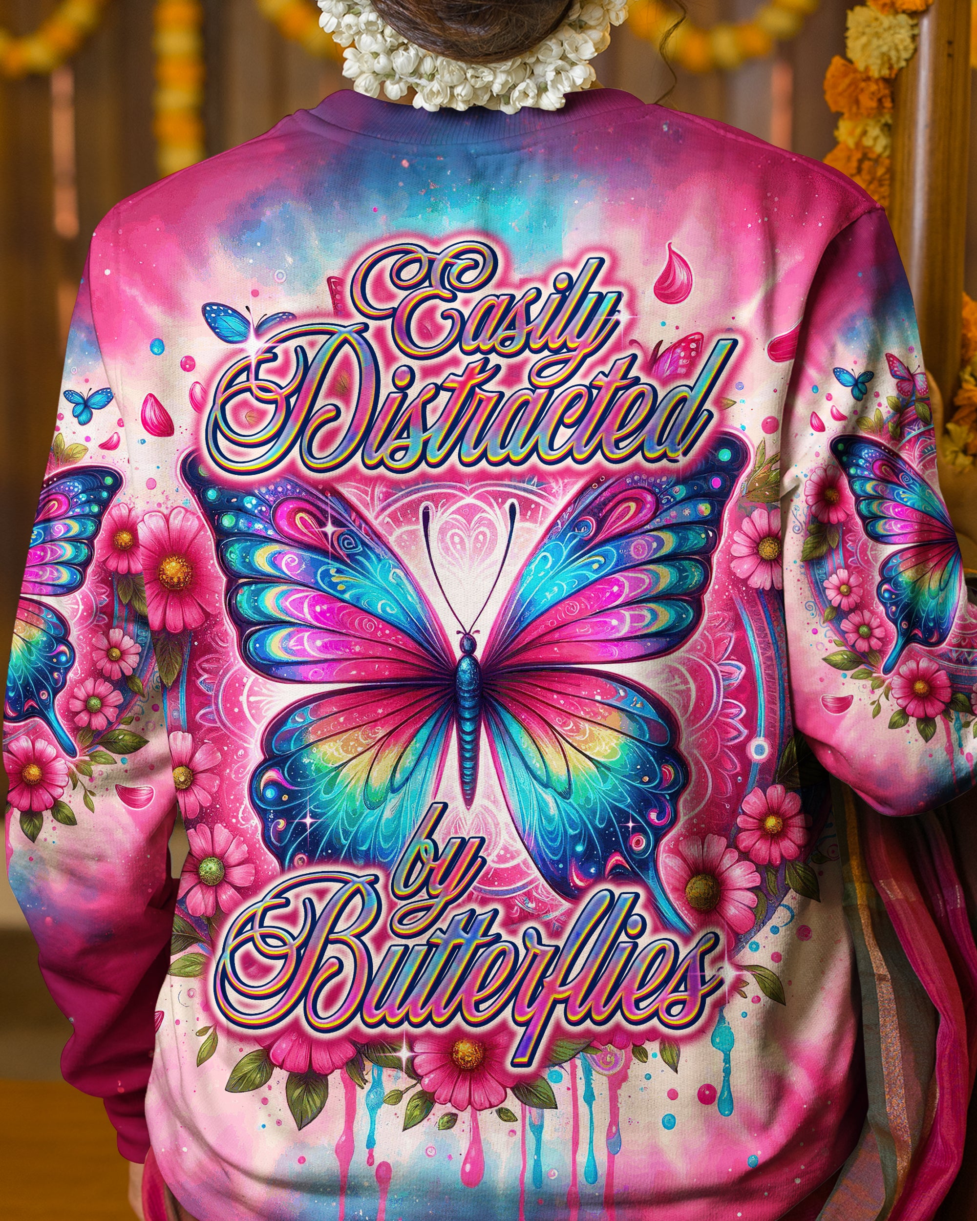 EASILY DISTRACTED BY BUTTERFLIES ALL OVER PRINT - TY1512231