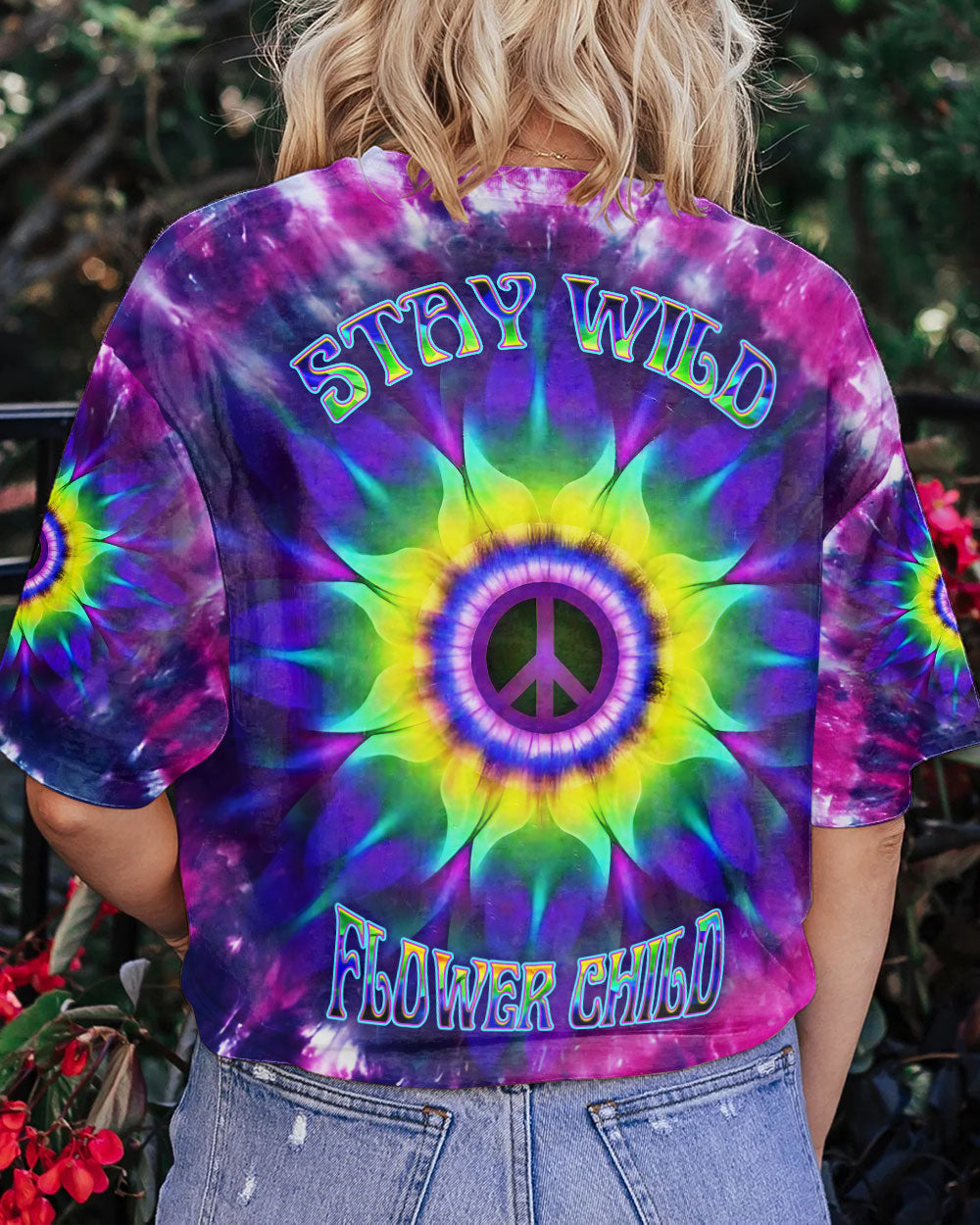 STAY WILD FLOWER CHILD TIE DYE ALL OVER PRINT - YHDU3006233