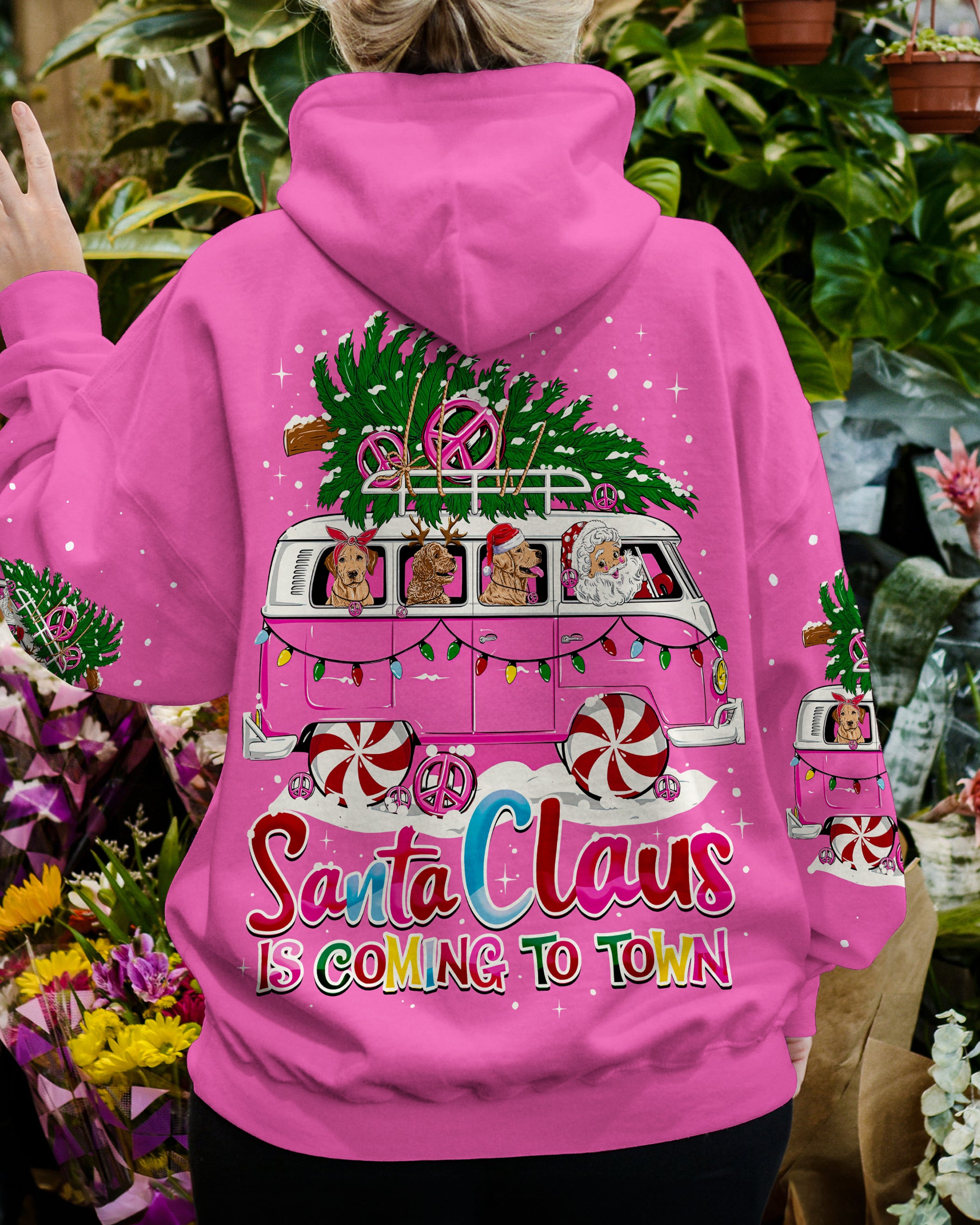 SANTA CLAUS IS COMING CHRISTMAS ALL OVER PRINT - TY0609232