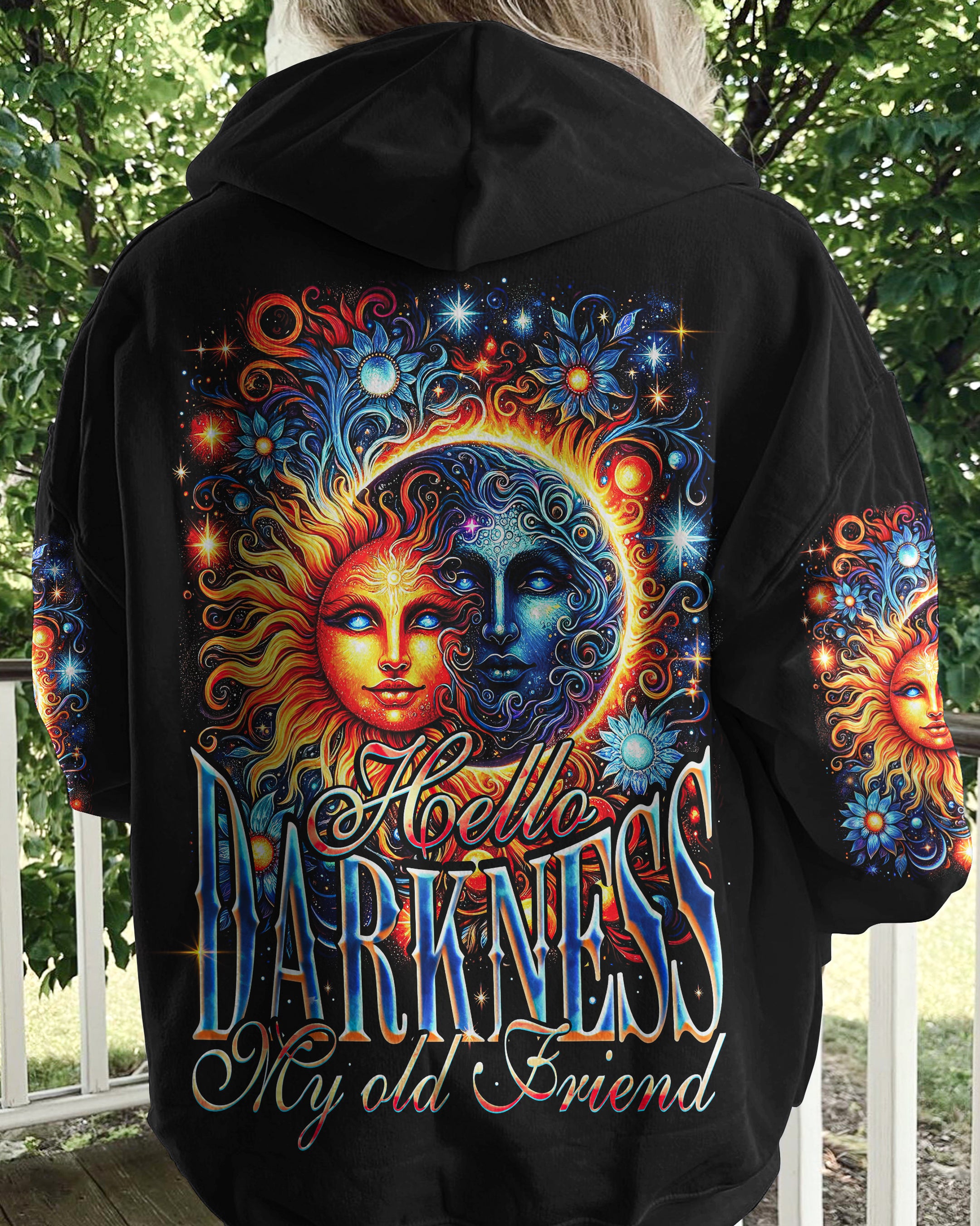 HELLO DARKNESS MY OLD FRIEND SUN AND MOON ALL OVER PRINT - TY0801241