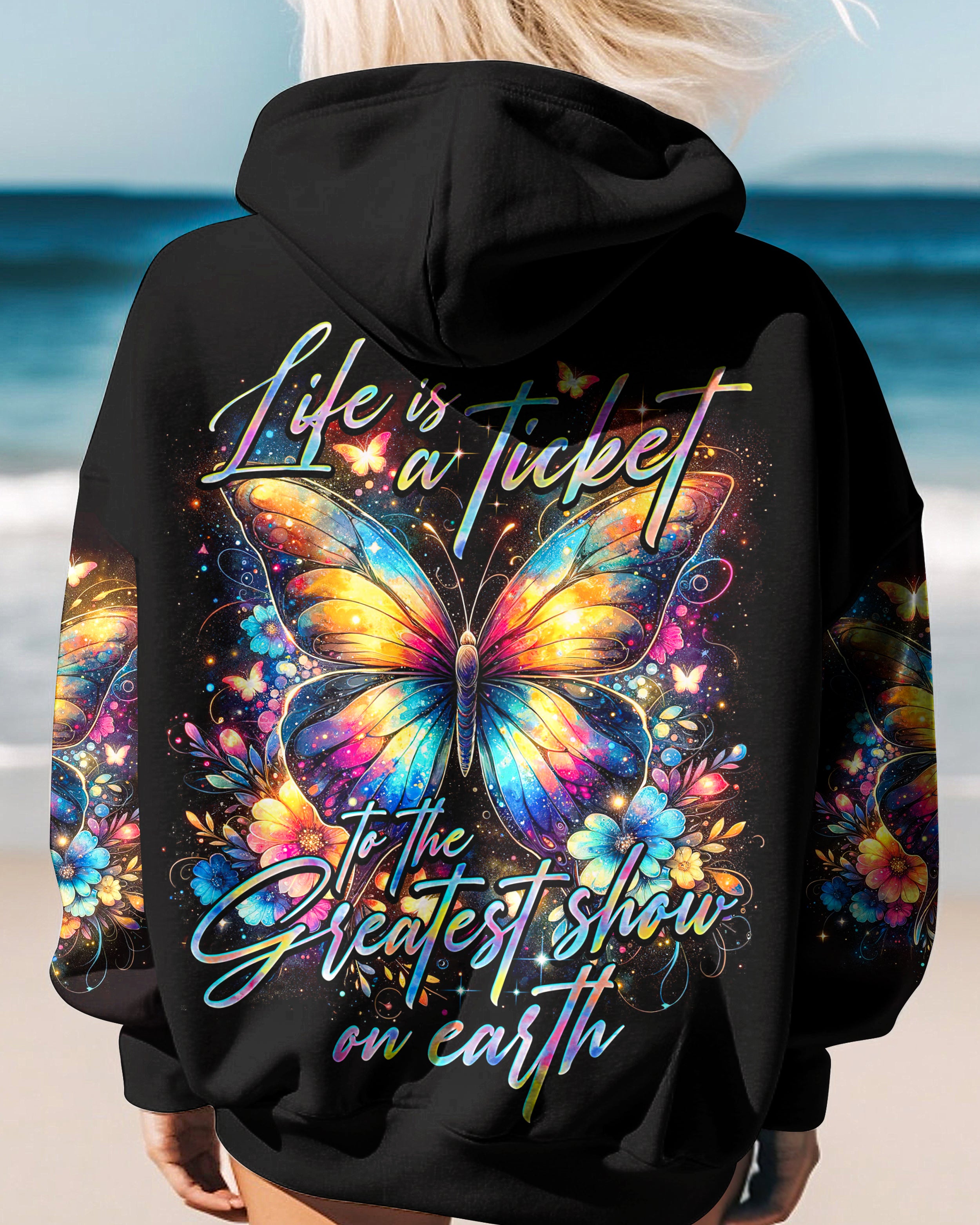 LIFE IS A TICKET BUTTERFLY ALL OVER PRINT - TY3001242