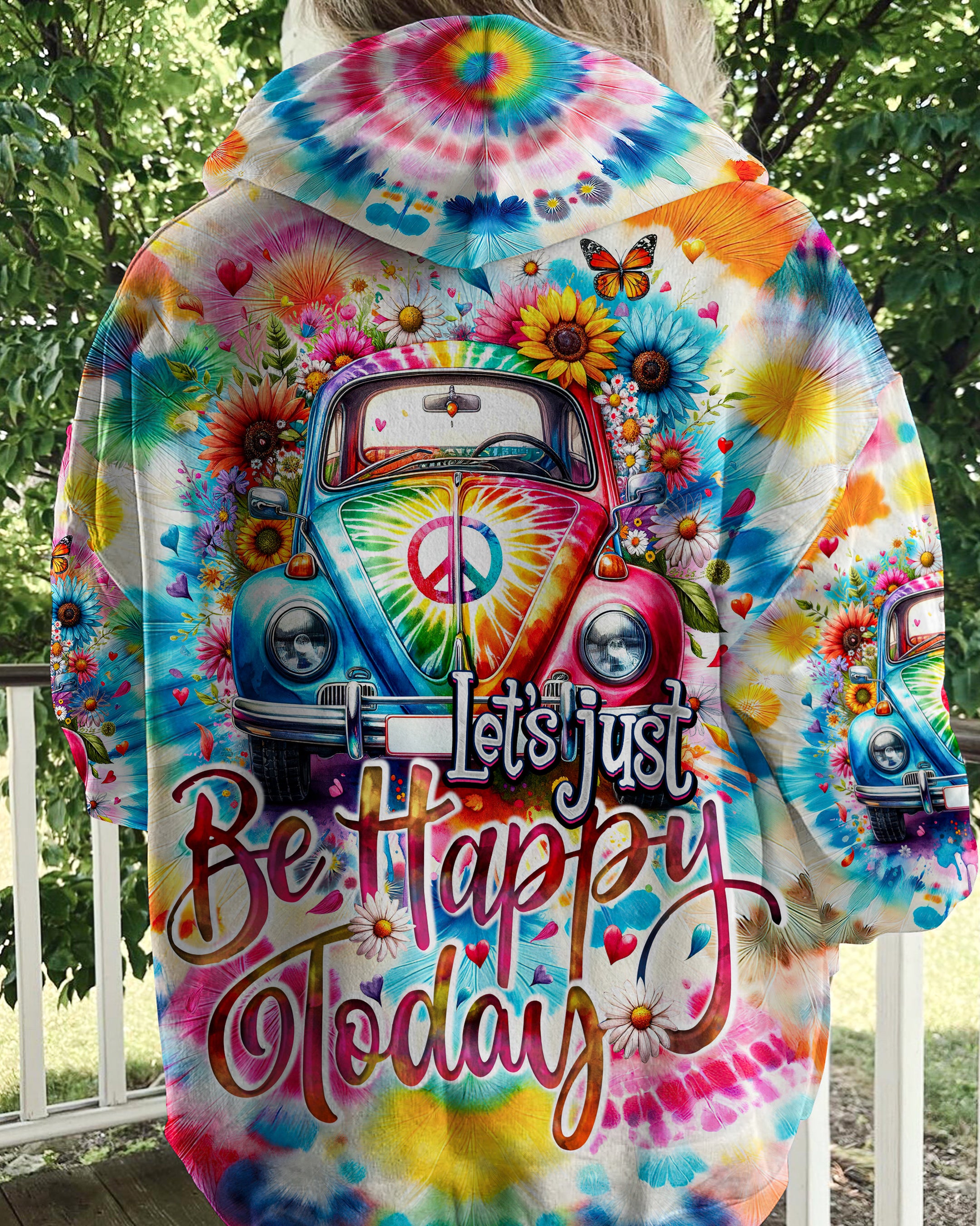 LET'S JUST BE HAPPY TODAY TIE DYE ALL OVER PRINT - TY2201241