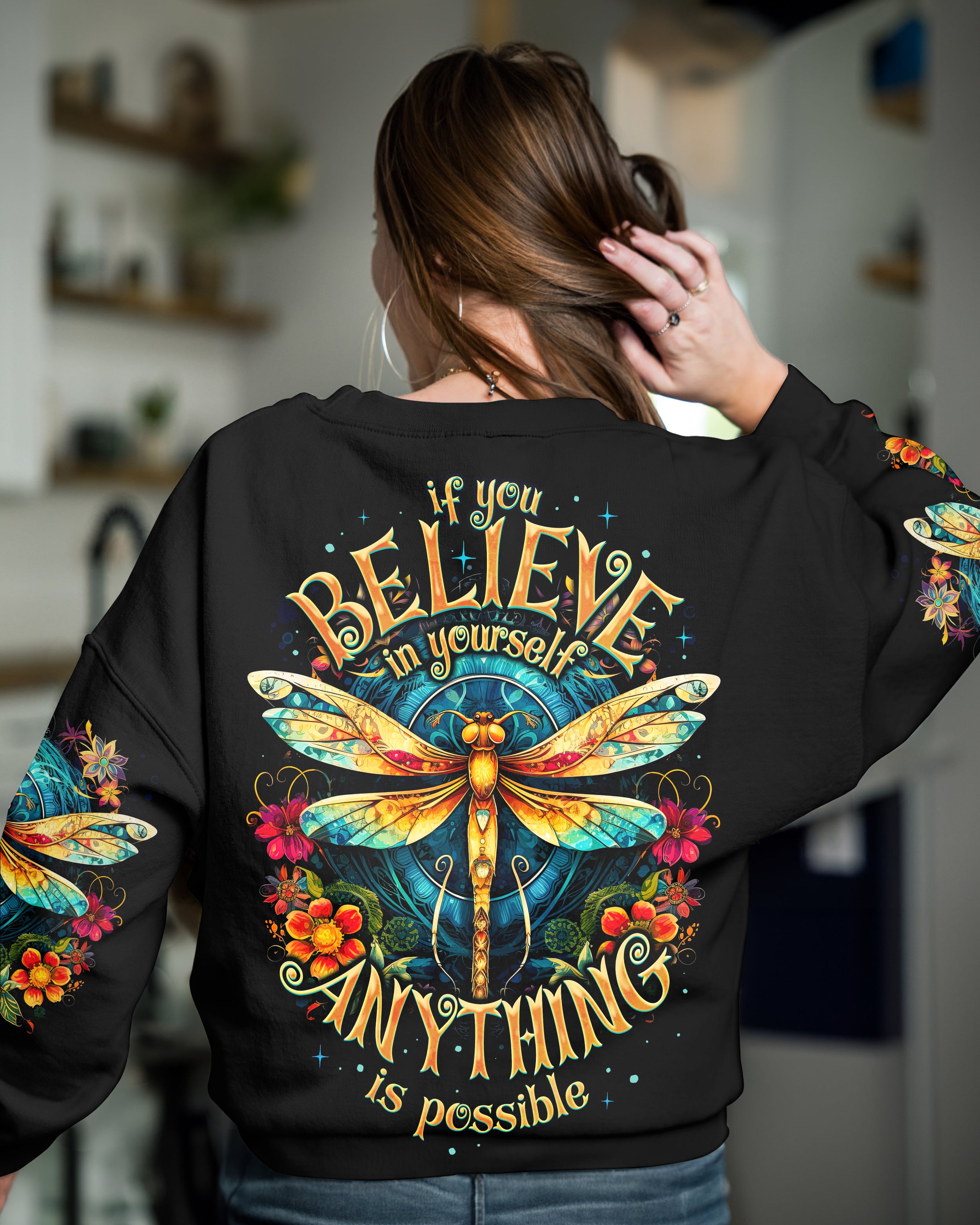 BELIEVE IN YOURSELF DRAGONFLY ALL OVER PRINT - TY2208231