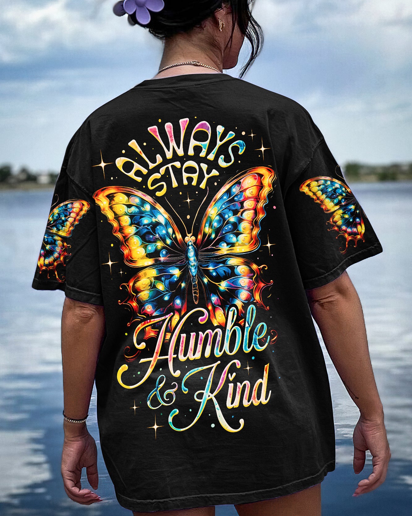 ALWAYS STAY HUMBLE AND KIND BUTTERFLY ALL OVER PRINT - TY2107231