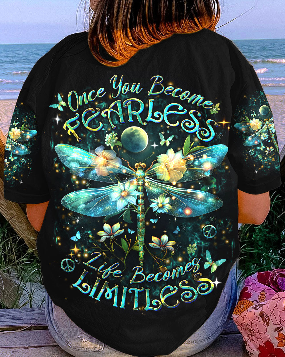 ONCE YOU BECOME FEARLESS DRAGONFLY ALL OVER PRINT - YHDU0104243