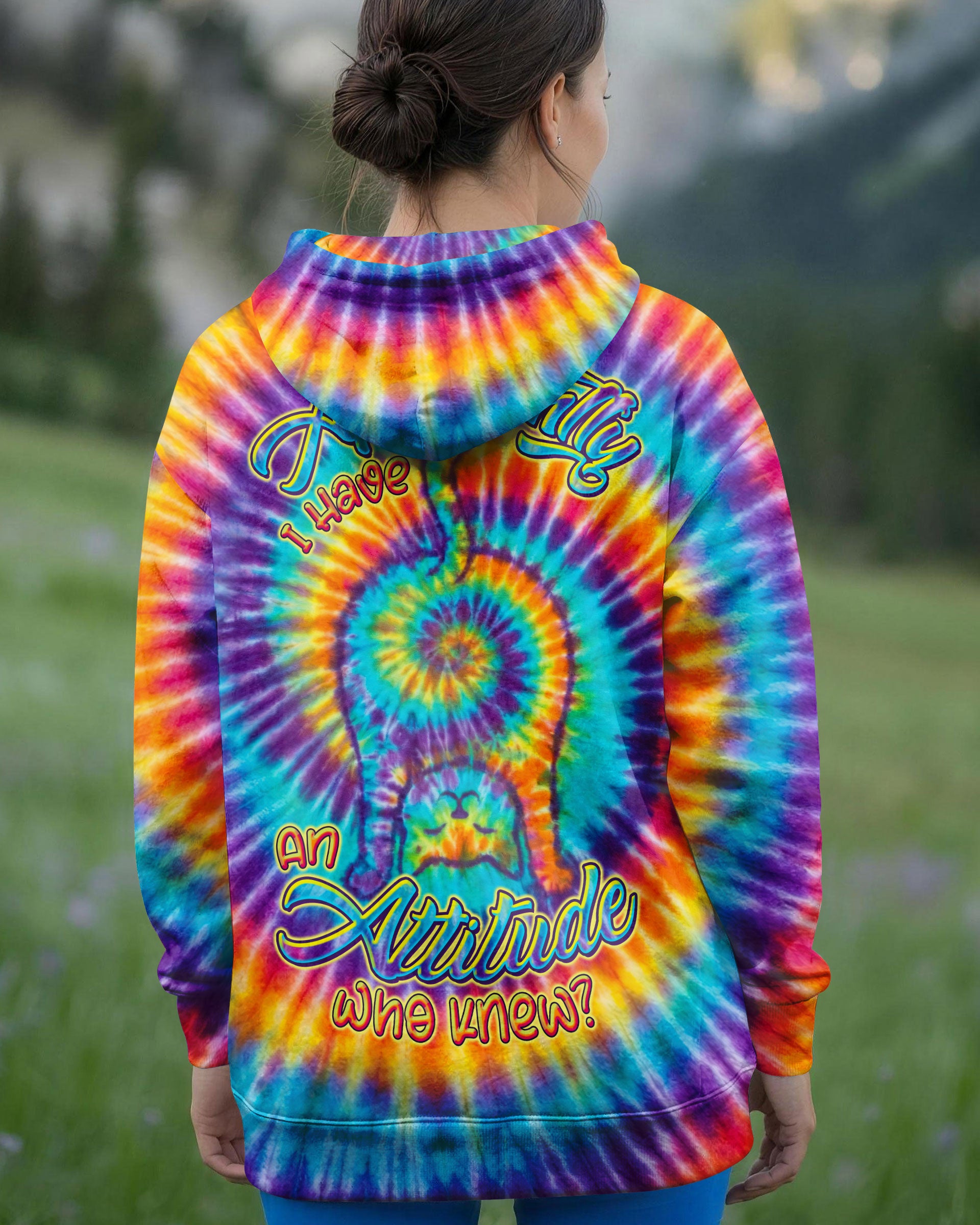 APPARENTLY I HAVE AN ATTITUDE WHO KNEW CAT ALL OVER PRINT - TLTW2403262
