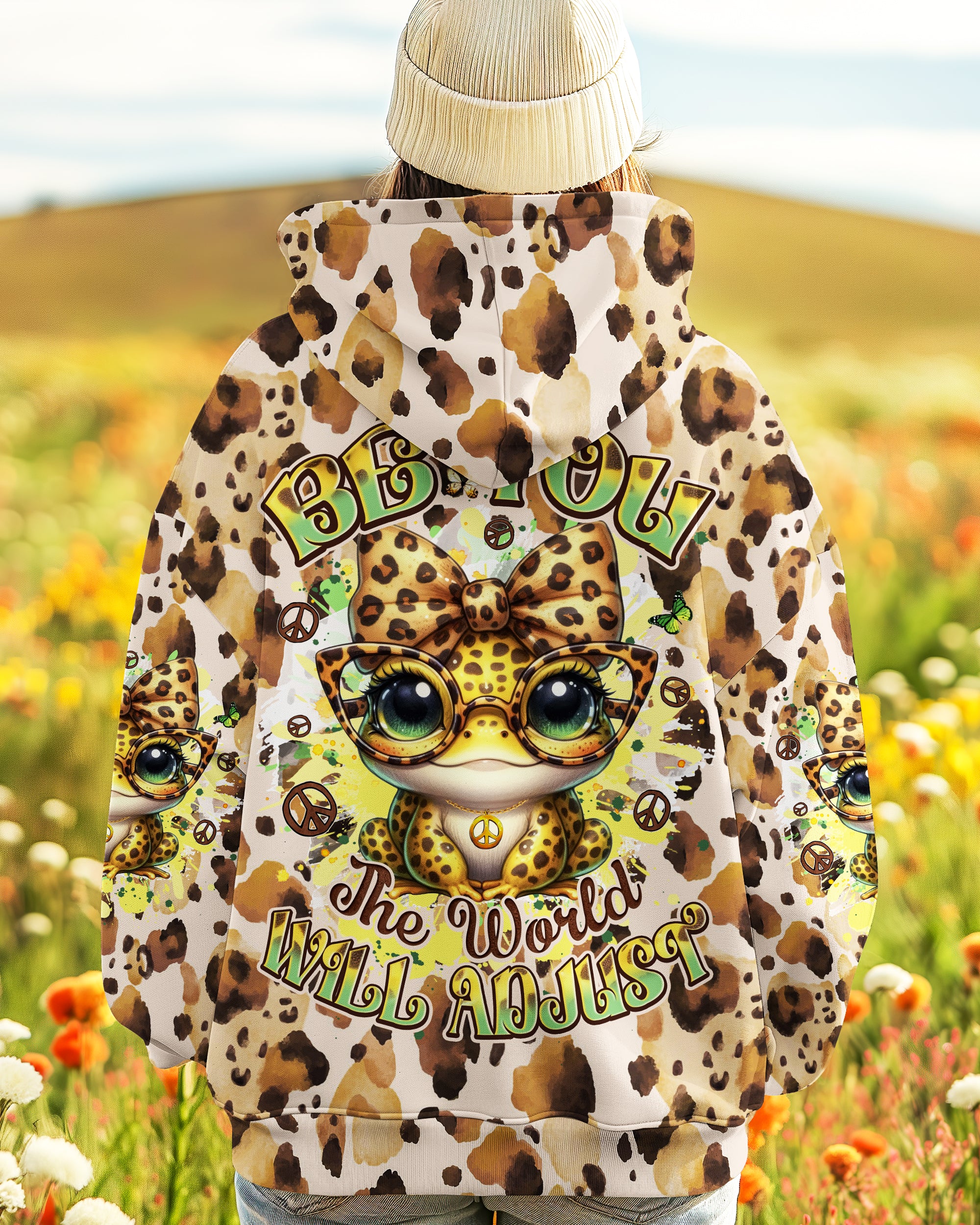 BE YOU THE WORLD WILL ADJUST FROG LEOPARD ALL OVER PRINT - TYQY0801254