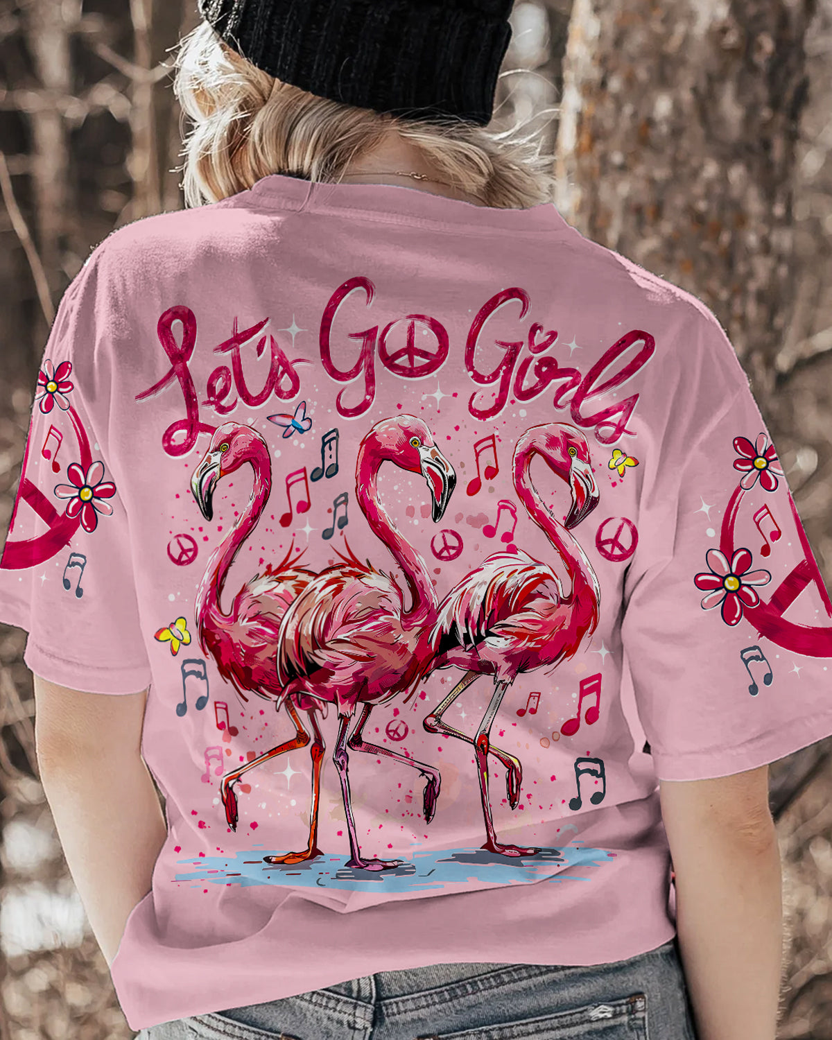 LET'S GO GIRLS FLAMINGOS ALL OVER PRINT - TY0404241