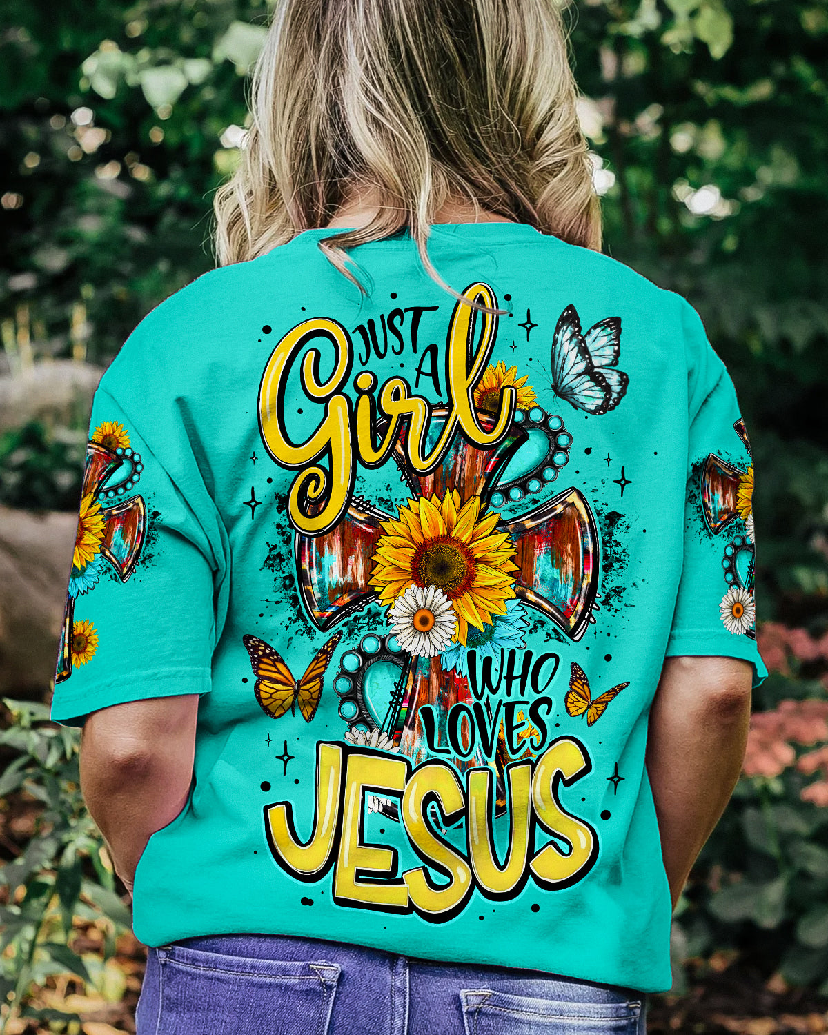 JUST A GIRL WHO LOVES JESUS ALL OVER PRINT - TY0707231