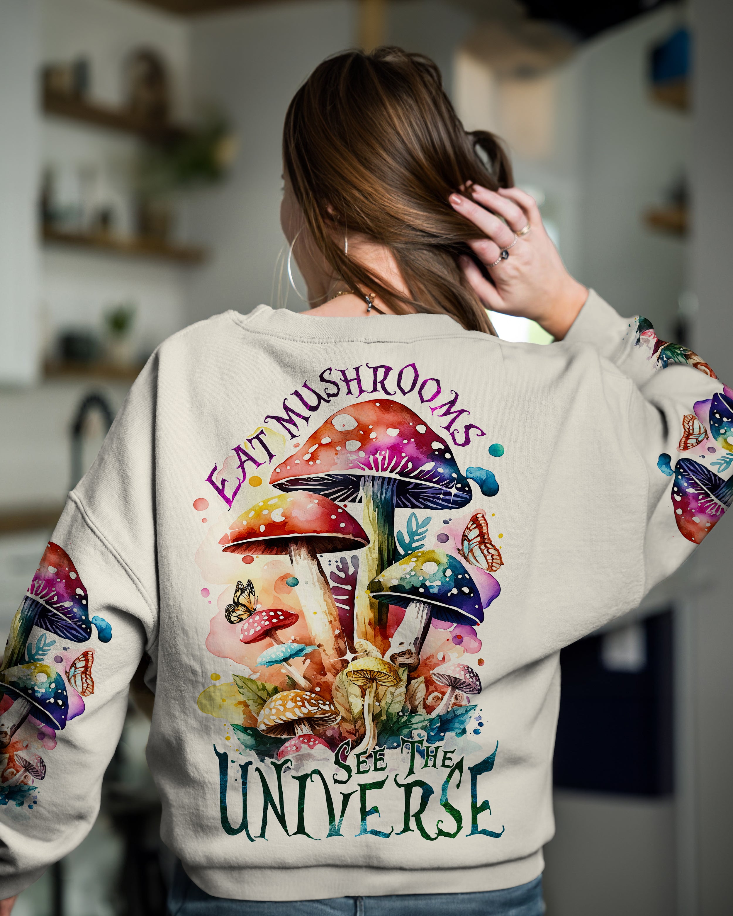 EAT MUSHROOMS SEE THE UNIVERSE ALL OVER PRINT - TA0902232