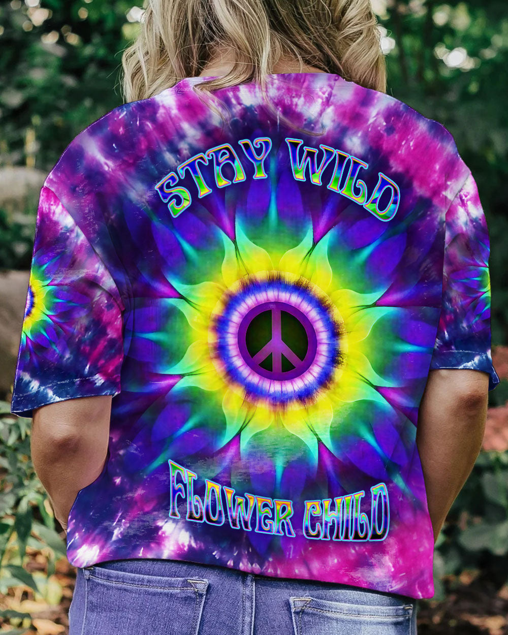 STAY WILD FLOWER CHILD TIE DYE ALL OVER PRINT - YHDU3006233