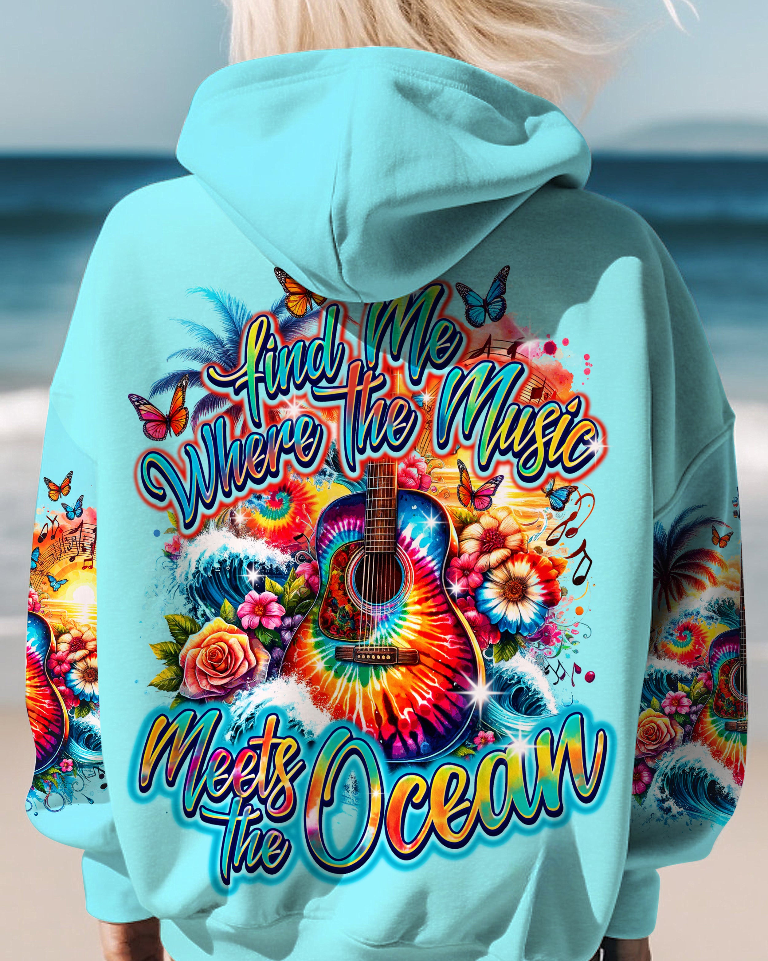 FIND ME WHERE THE MUSIC MEETS THE OCEAN ALL OVER PRINT - TY1212232