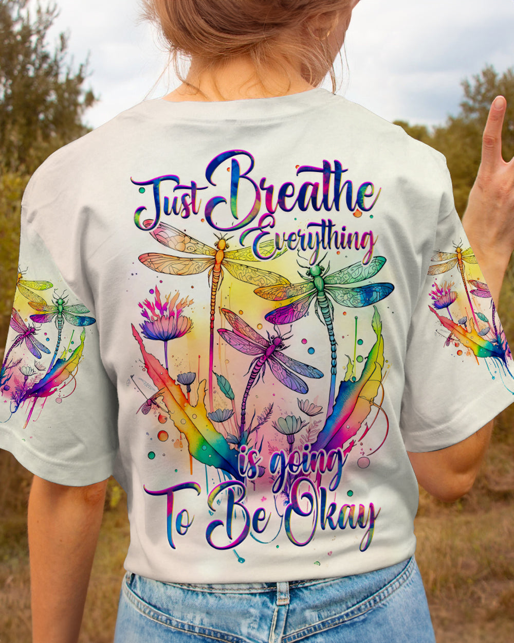 JUST BREATHE DRAGONFLIES ALL OVER PRINT - TY2811231