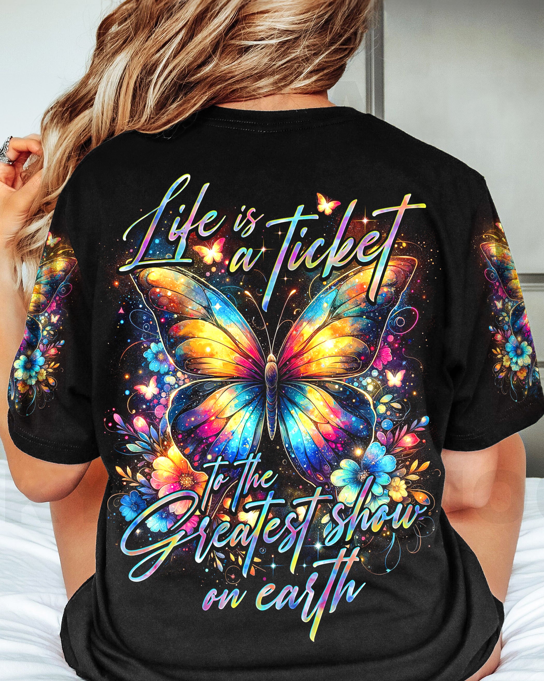 LIFE IS A TICKET BUTTERFLY ALL OVER PRINT - TY3001242