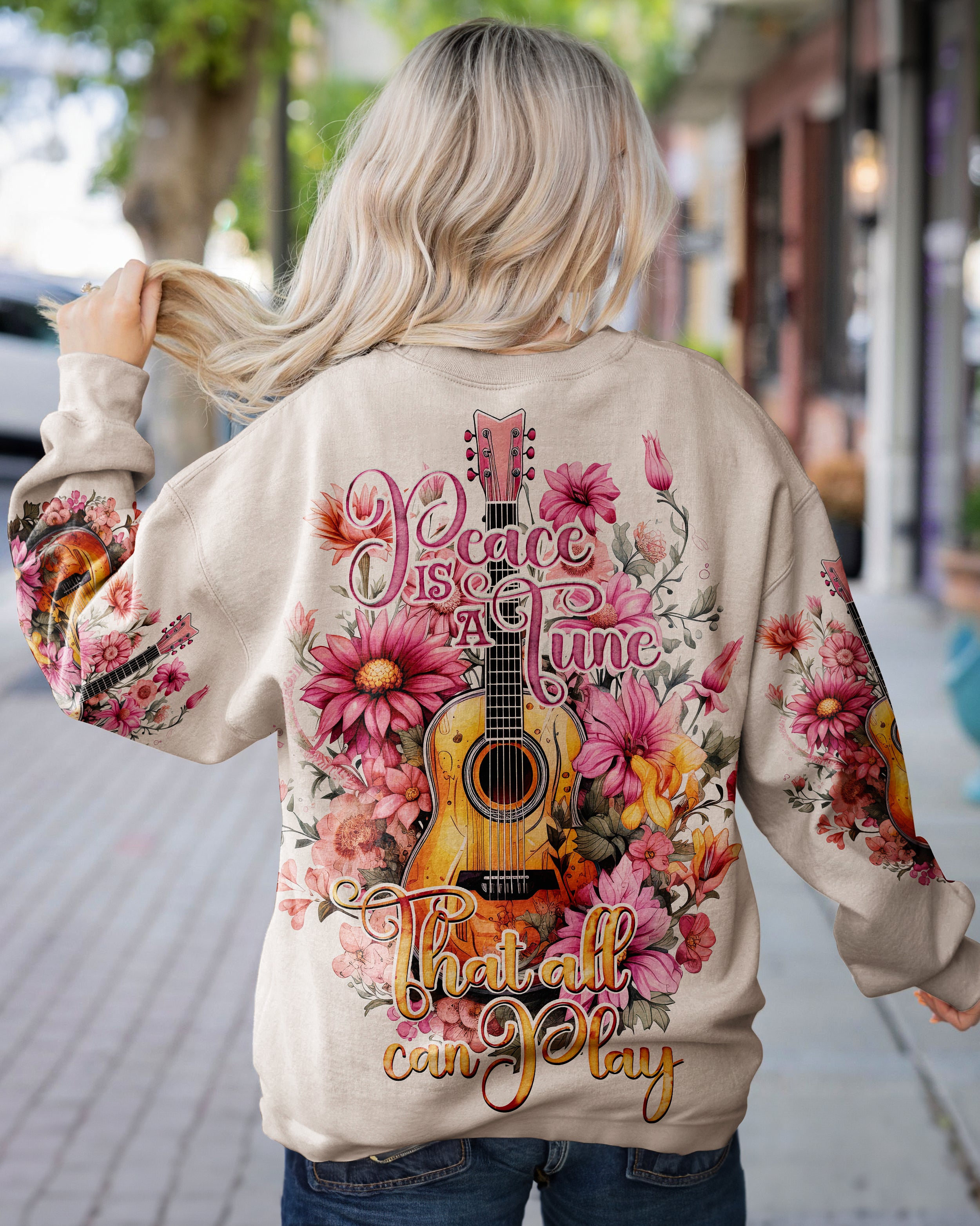 PEACE IS A TUNE GUITAR ALL OVER PRINT - TY1508232
