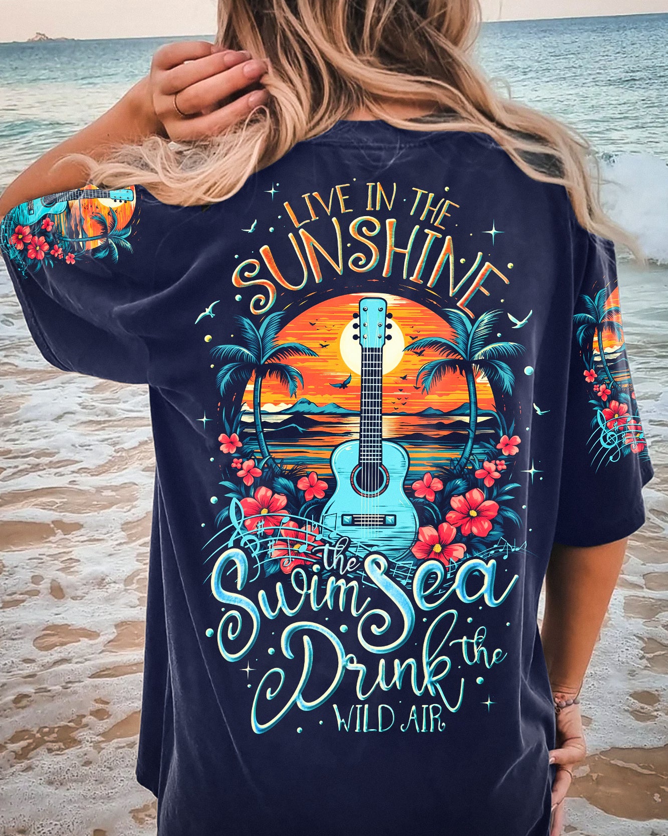 SWIM THE SEA GUITAR ALL OVER PRINT - TY2605231
