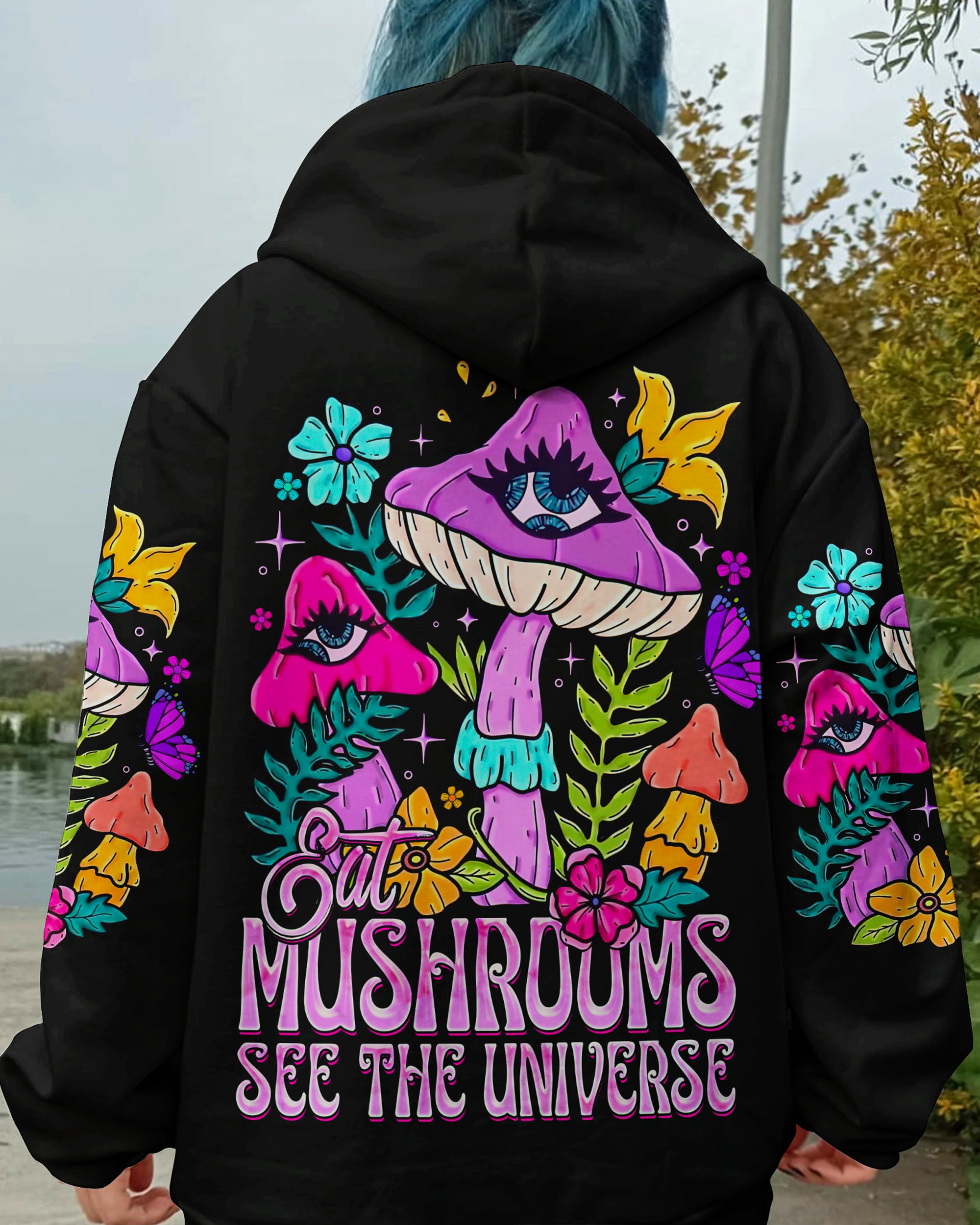 EAT MUSHROOMS SEE THE UNIVERSE ALL OVER PRINT - TY1701241