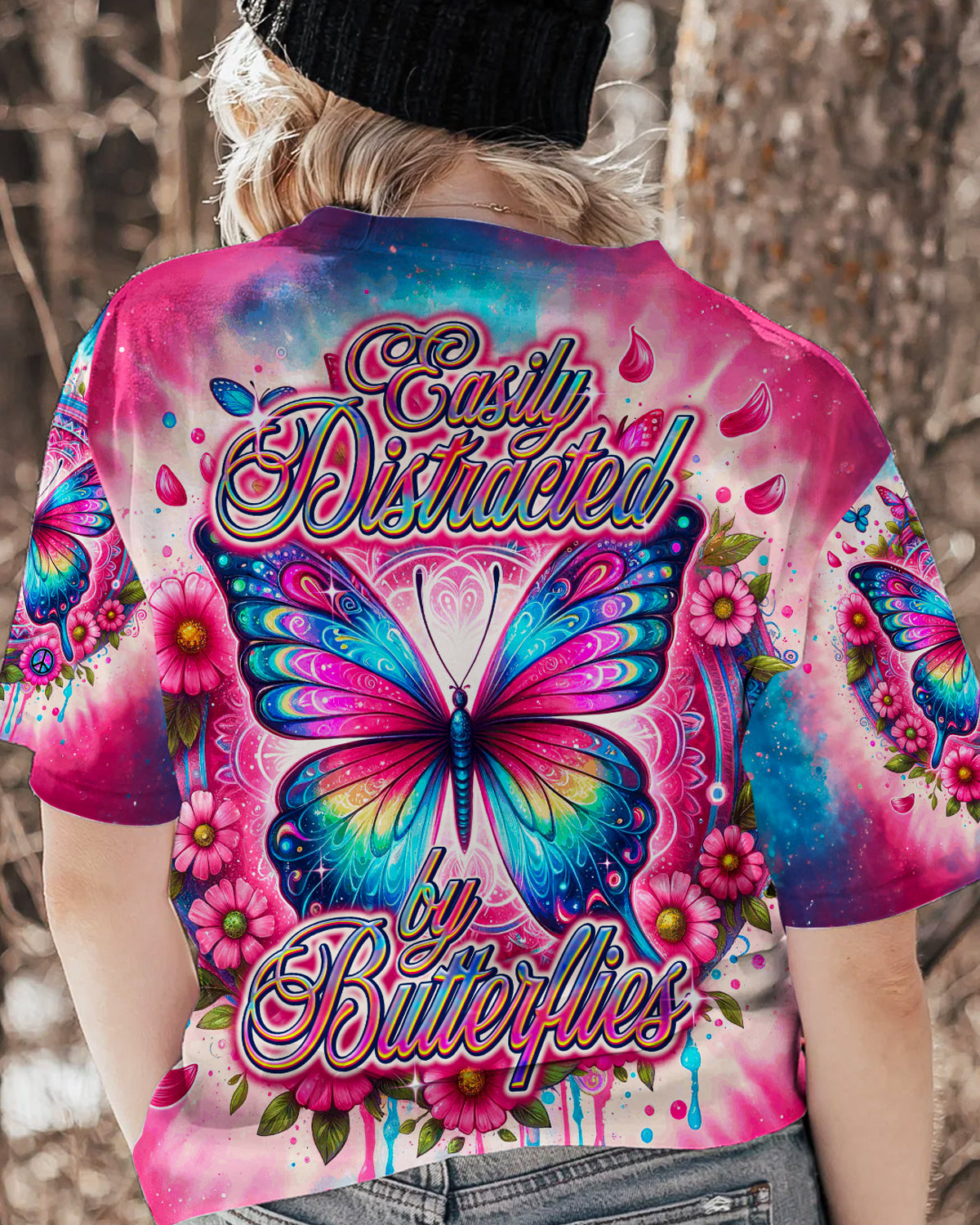 EASILY DISTRACTED BY BUTTERFLIES ALL OVER PRINT - TY1512231
