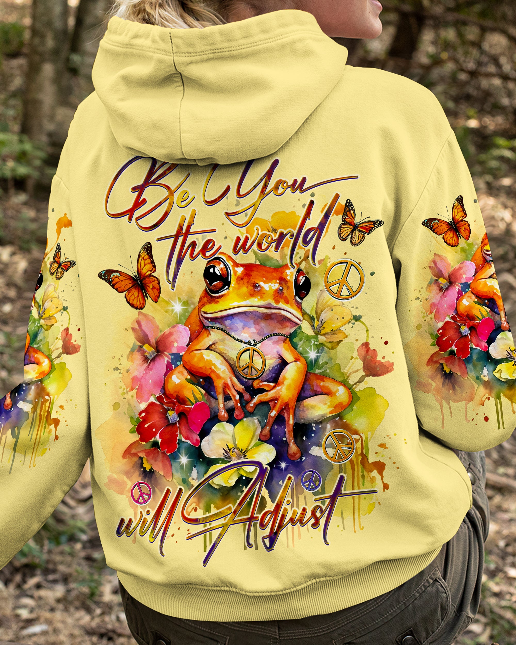 BE YOU THE WORLD WILL ADJUST FROG ALL OVER PRINT - TY2711232