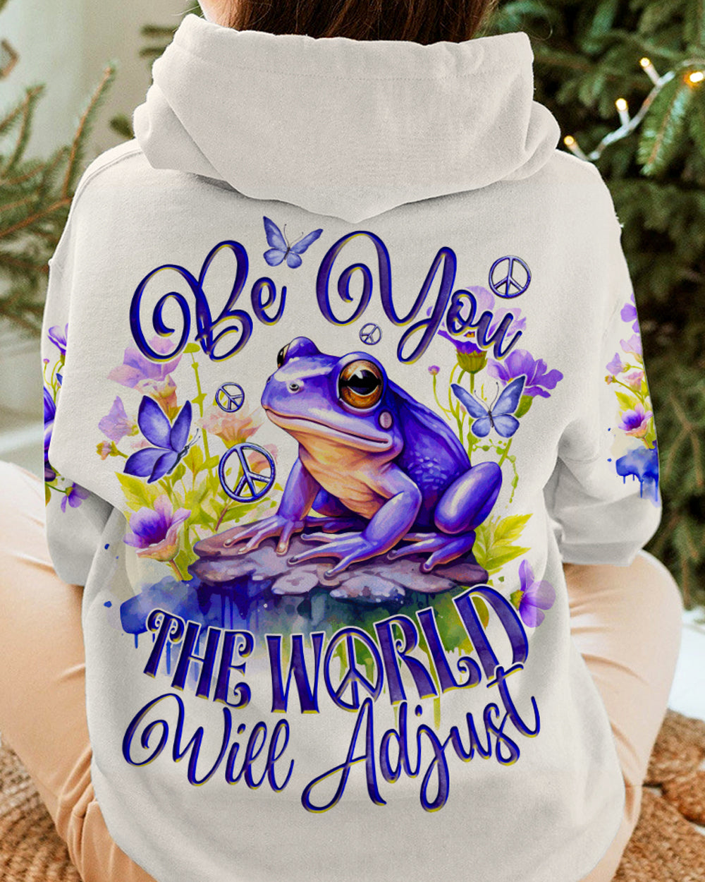BE YOU THE WORLD WILL ADJUST FROG ALL OVER PRINT - TY0712231