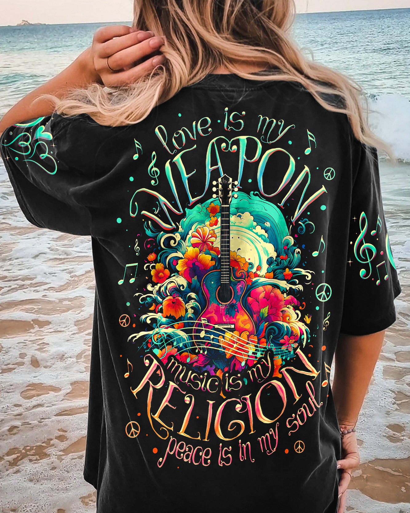 PEACE IS IN MY SOUL GUITAR ALL OVER PRINT - TY3105232