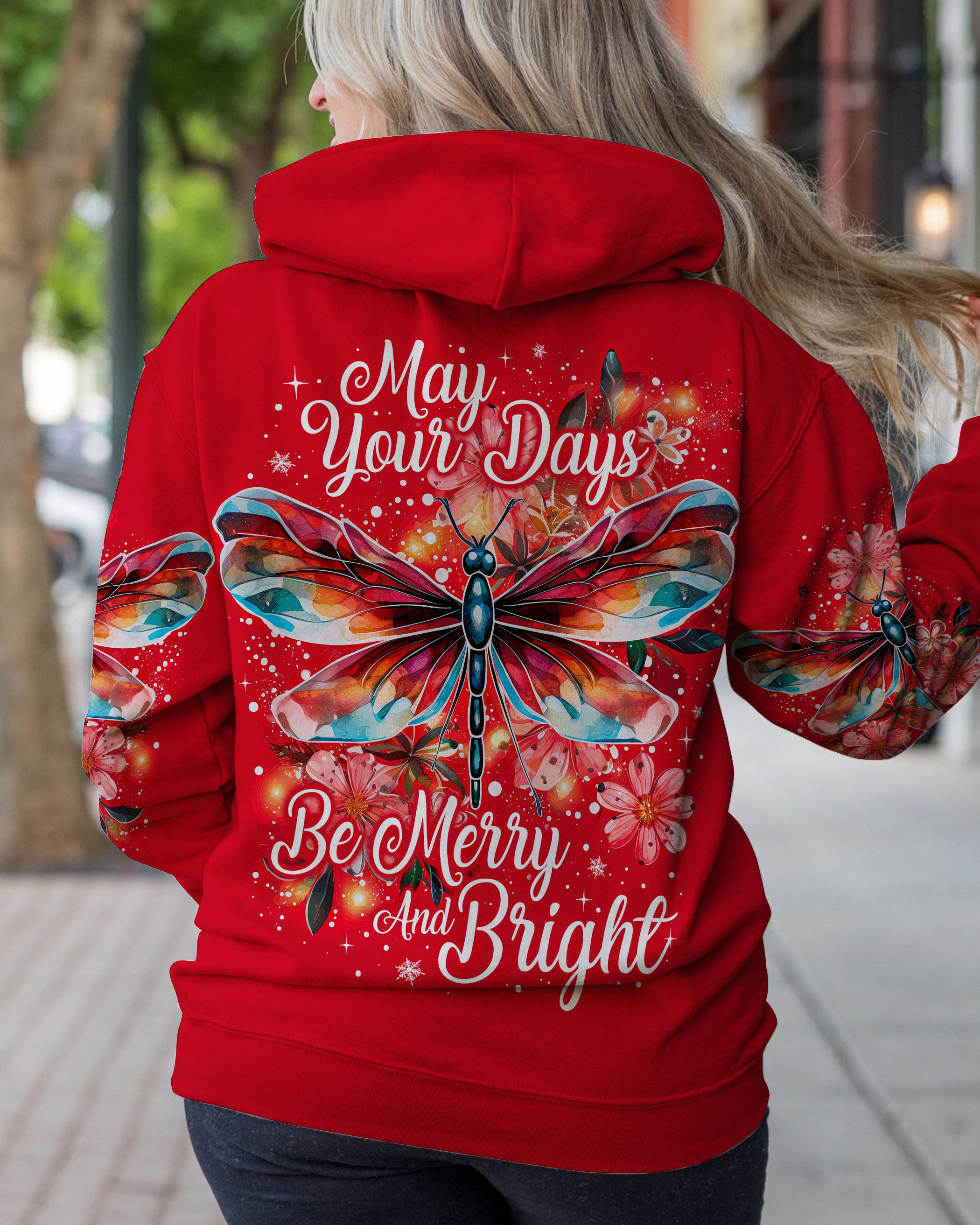 MAY YOUR DAYS BE MERRY DRAGONFLY CHRISTMAS ALL OVER PRINT - TY0809232