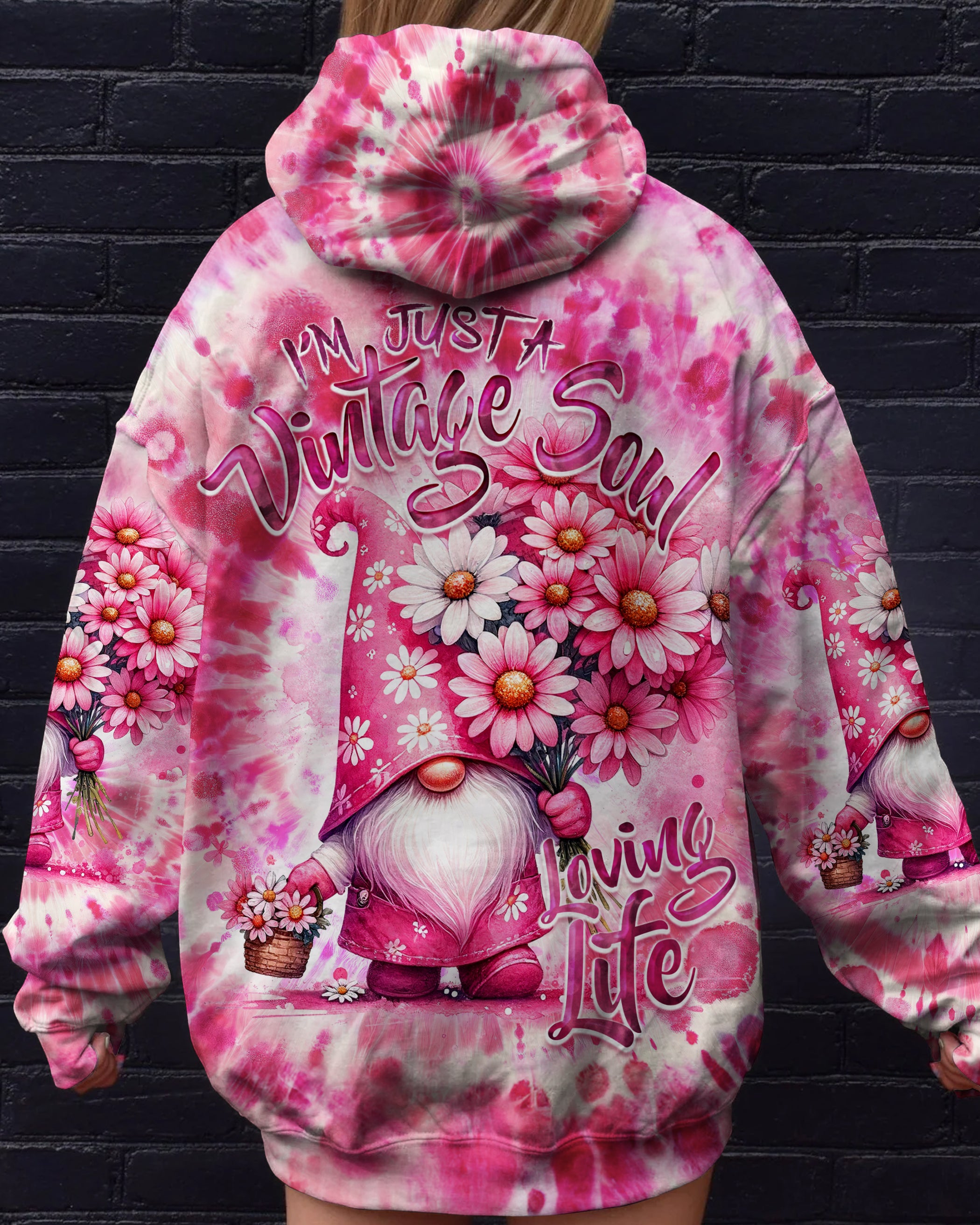 A VINTAGE SOUL LOVING LIFE GNOMIE TIE DYE ALL OVER PRINT - TY0302242