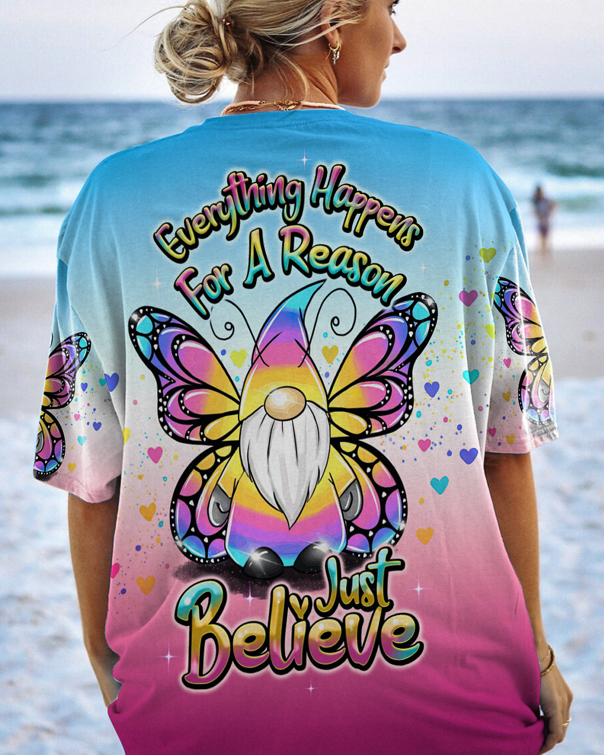 JUST BELIEVE GNOME BUTTERFLY ALL OVER PRINT - TY1309231