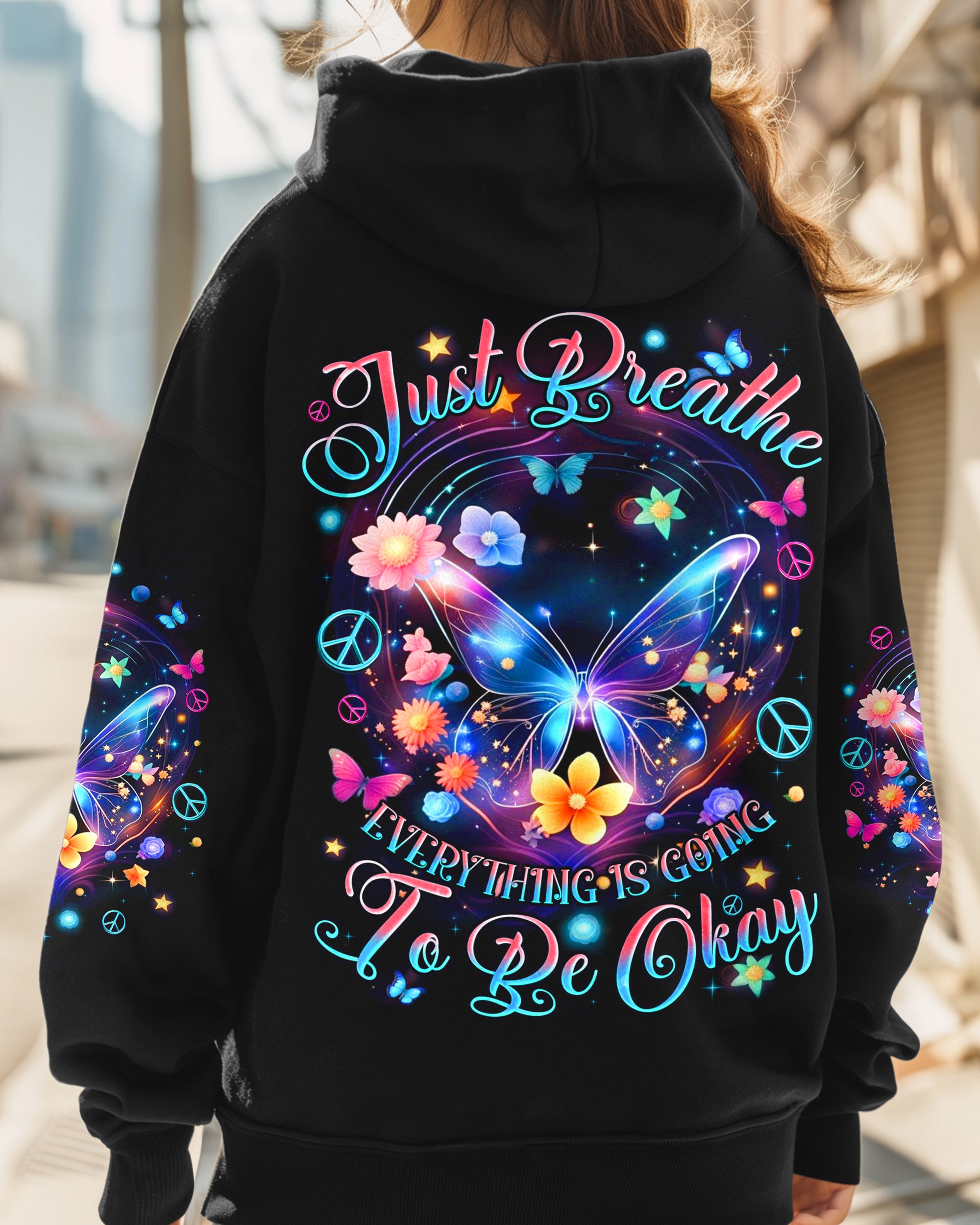 JUST BREATHE BUTTERFLY ALL OVER PRINT - TYQY1410244