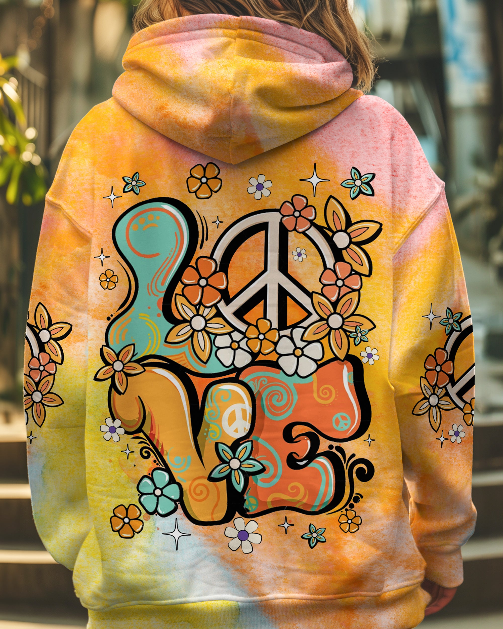 LOVE PEACE VINTAGE ALL OVER PRINT - TYQY3110242